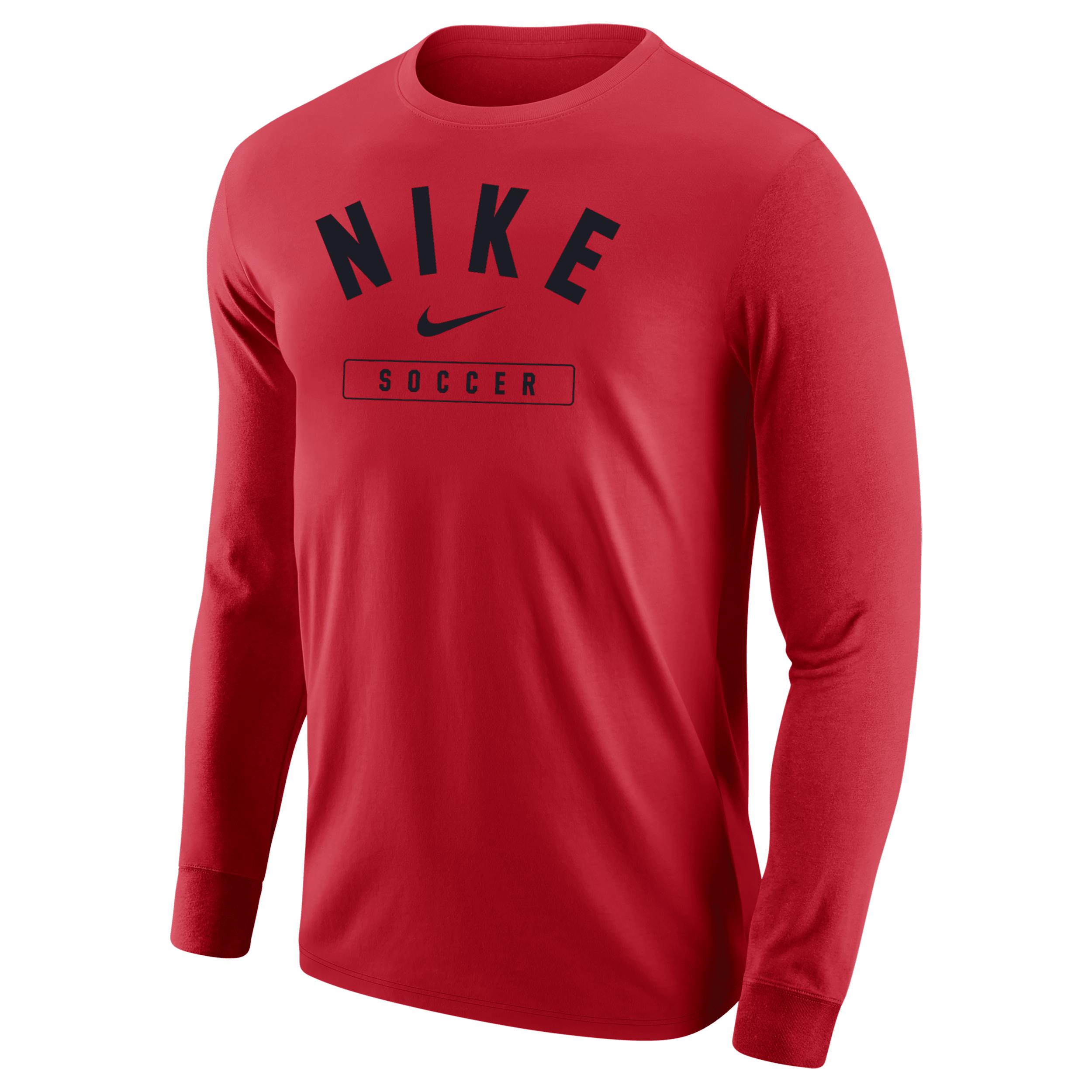 Nike Men's Swoosh Soccer Long-sleeve T-shirt In Red