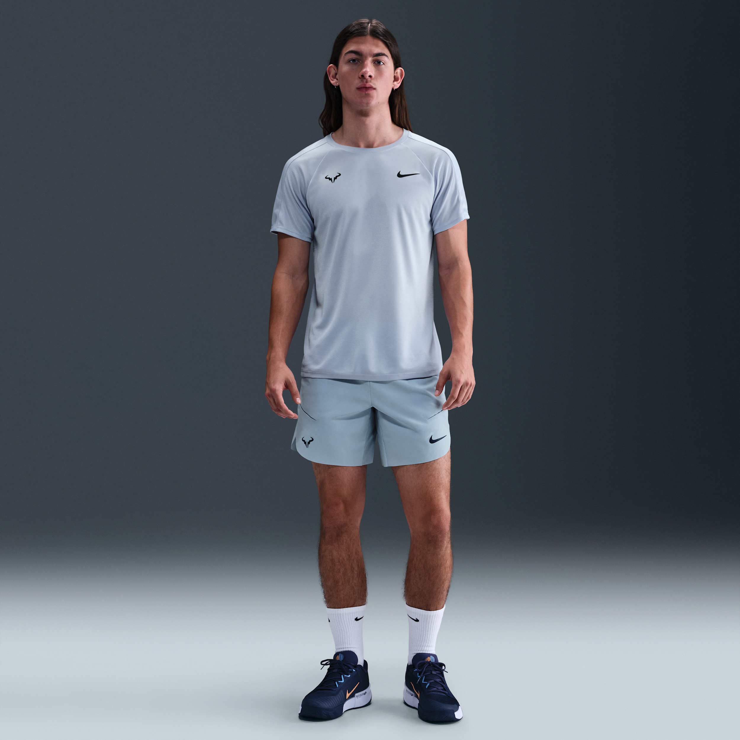Nike Rafa Men's Dri-fit Adv 7" Tennis Shorts In Blue