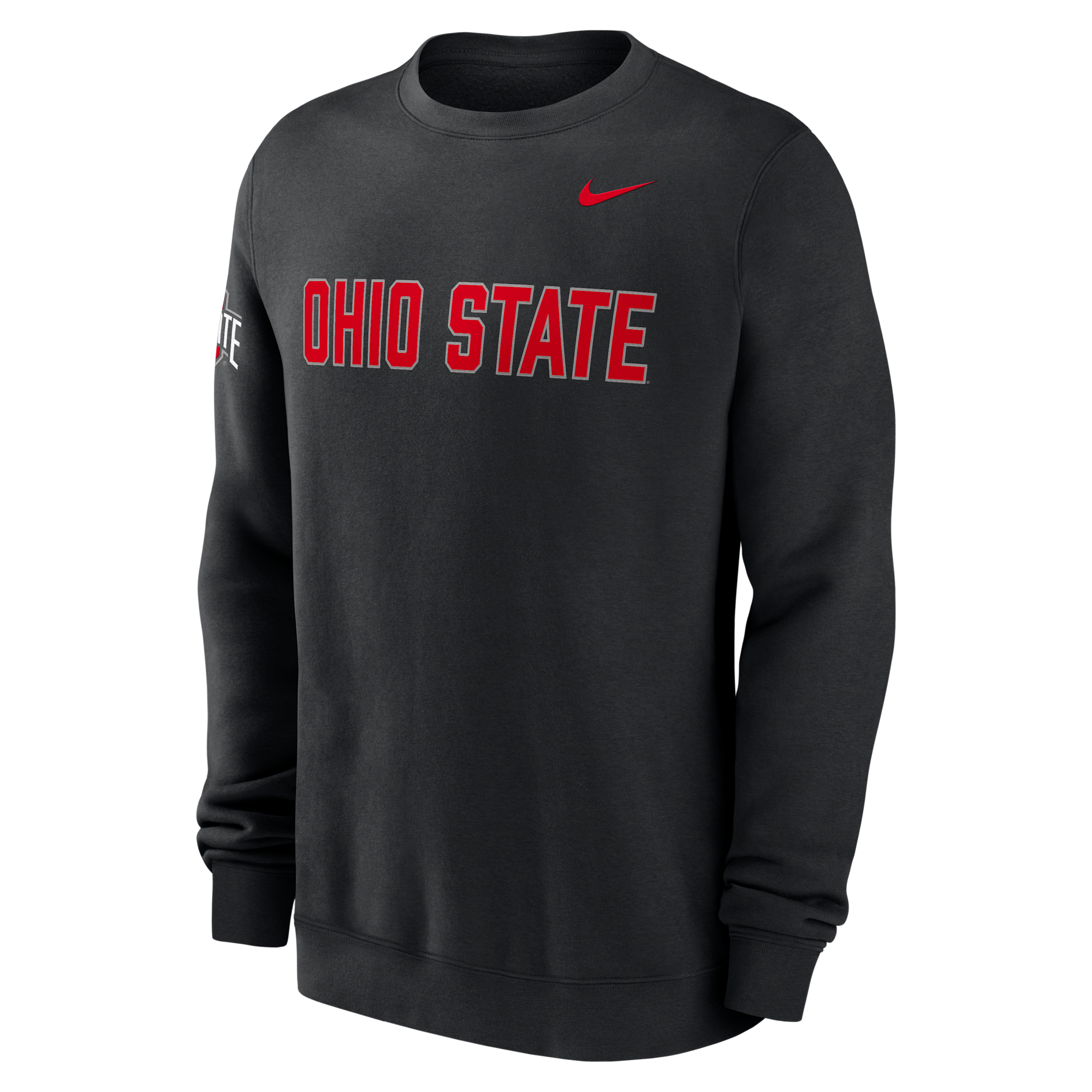 Ohio State Sideline Club Nike Men's College Pullover Crew in Black | 02TT00AOH-R0M
