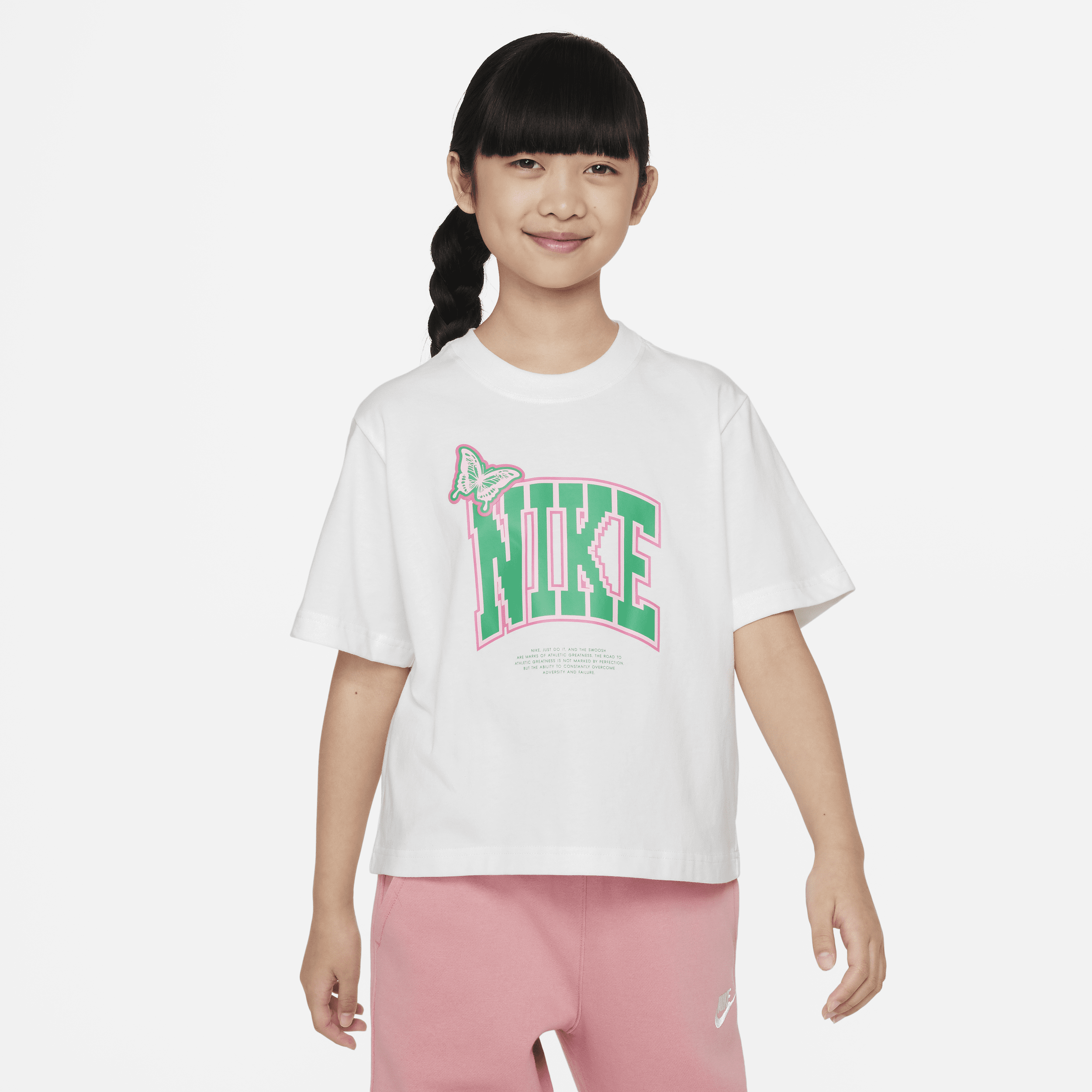 Nike Sportswear Big Kids' (girls') T-shirt In White