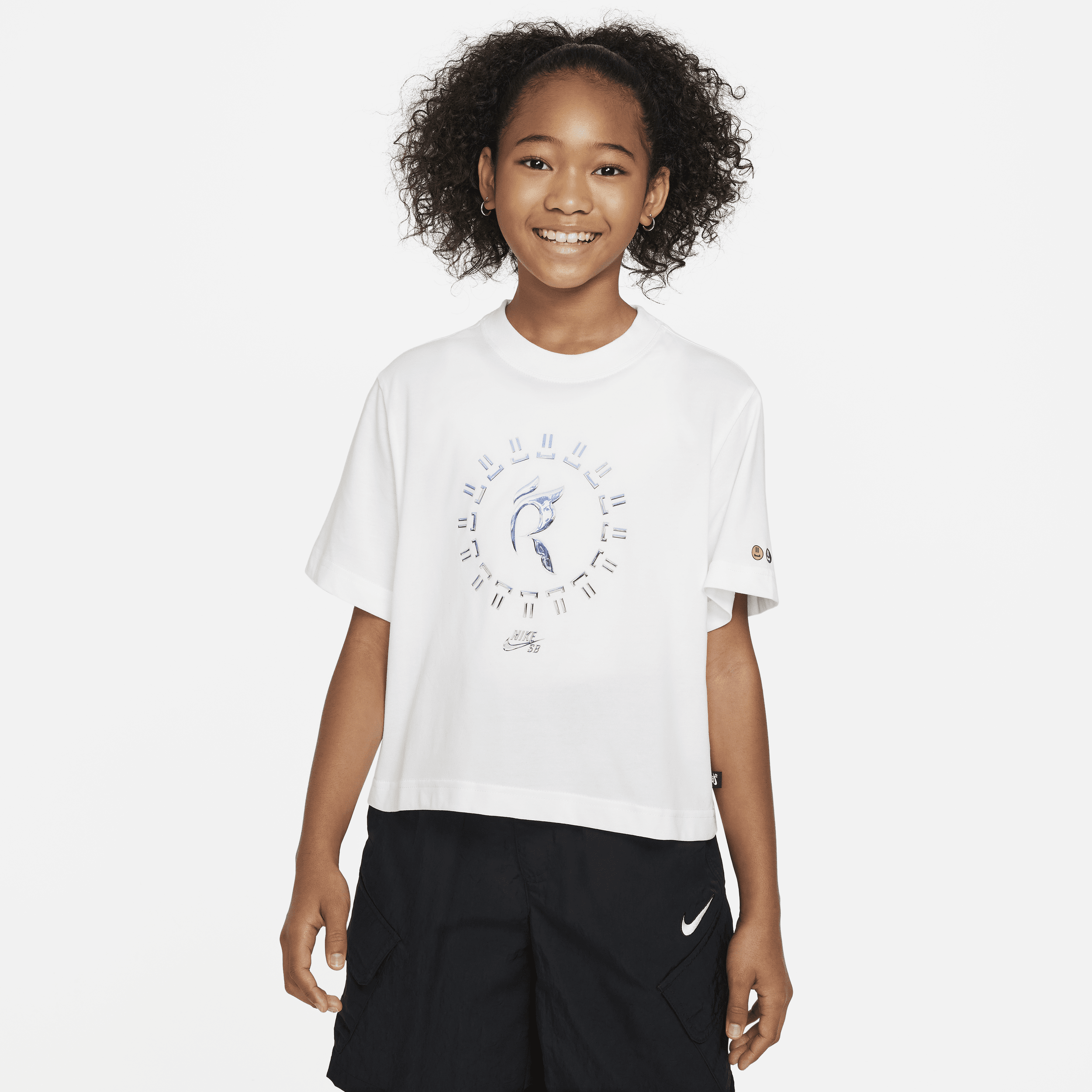 Shop Nike Sb X Rayssa Leal Big Kids' (girls') Dri-fit T-shirt In White
