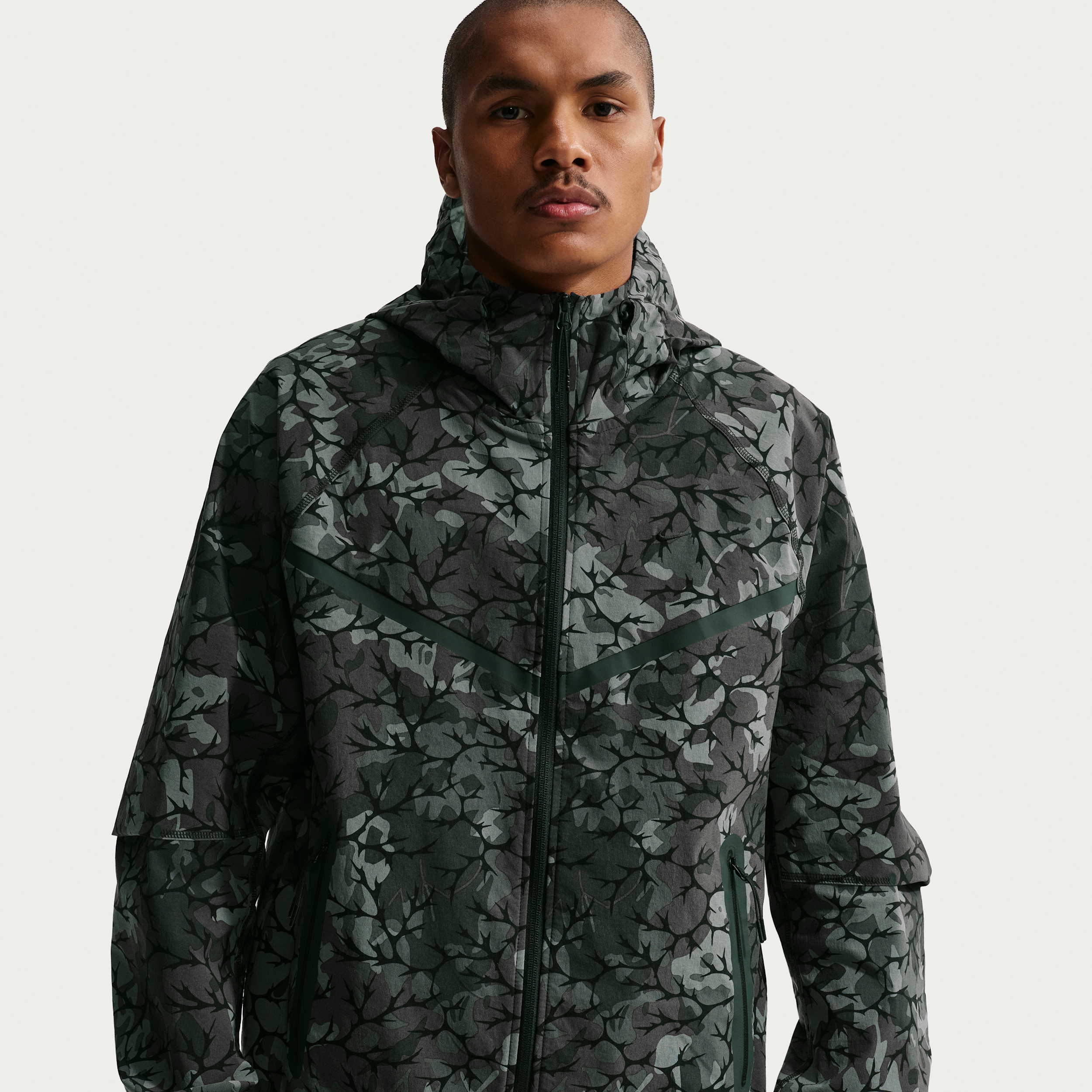 Nike Men's Tech Woven Full-Zip Windrunner Jacket in Black | IF0915-010