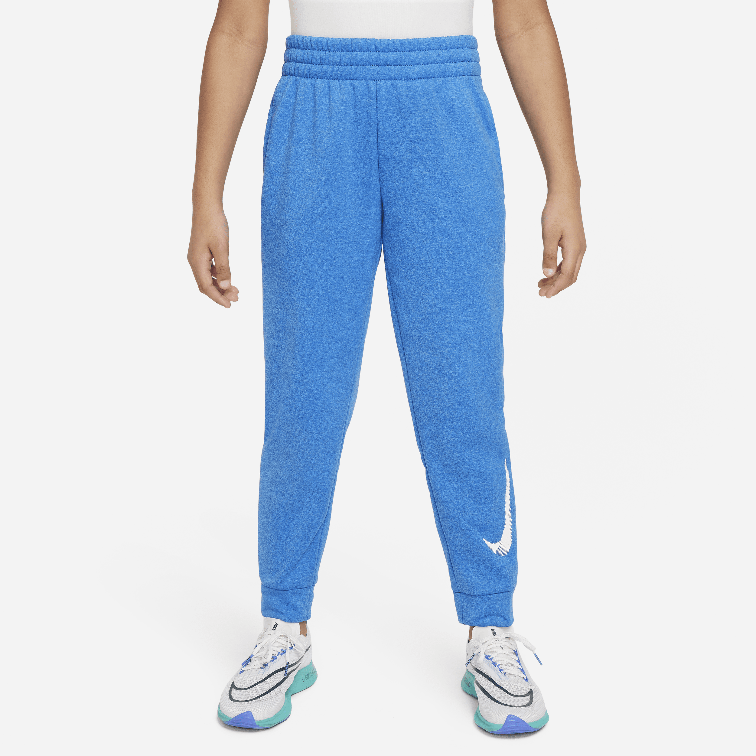 Shop Nike Multi+ Big Kids' Therma-fit Training Jogger Pants In Blue
