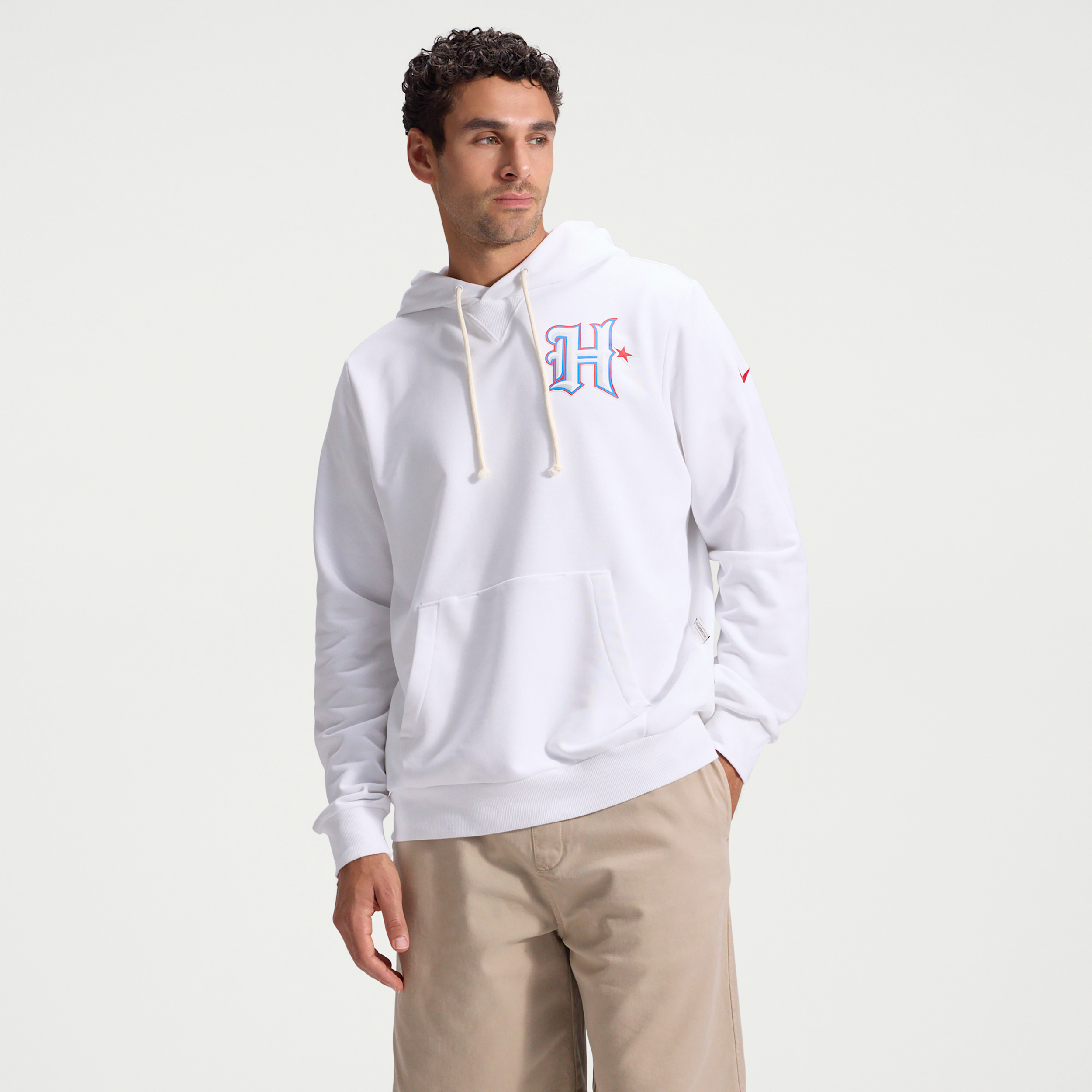 Houston Texans Rivalries Collection Sideline Nike Men's Dri-FIT NFL Pullover Hoodie in White | 03AZ10A9H-3NE