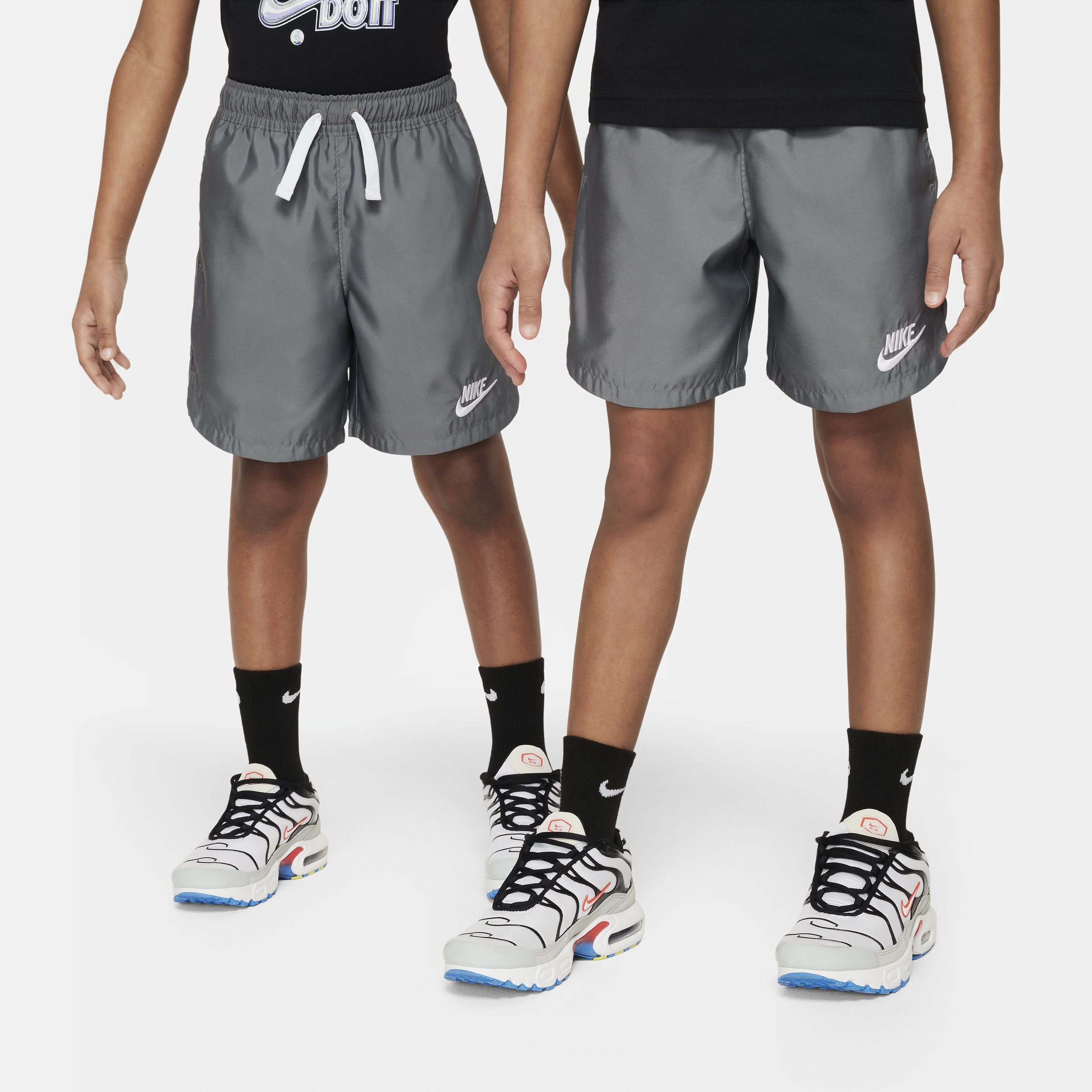 Nike Little Kids' Woven Shorts In Grey