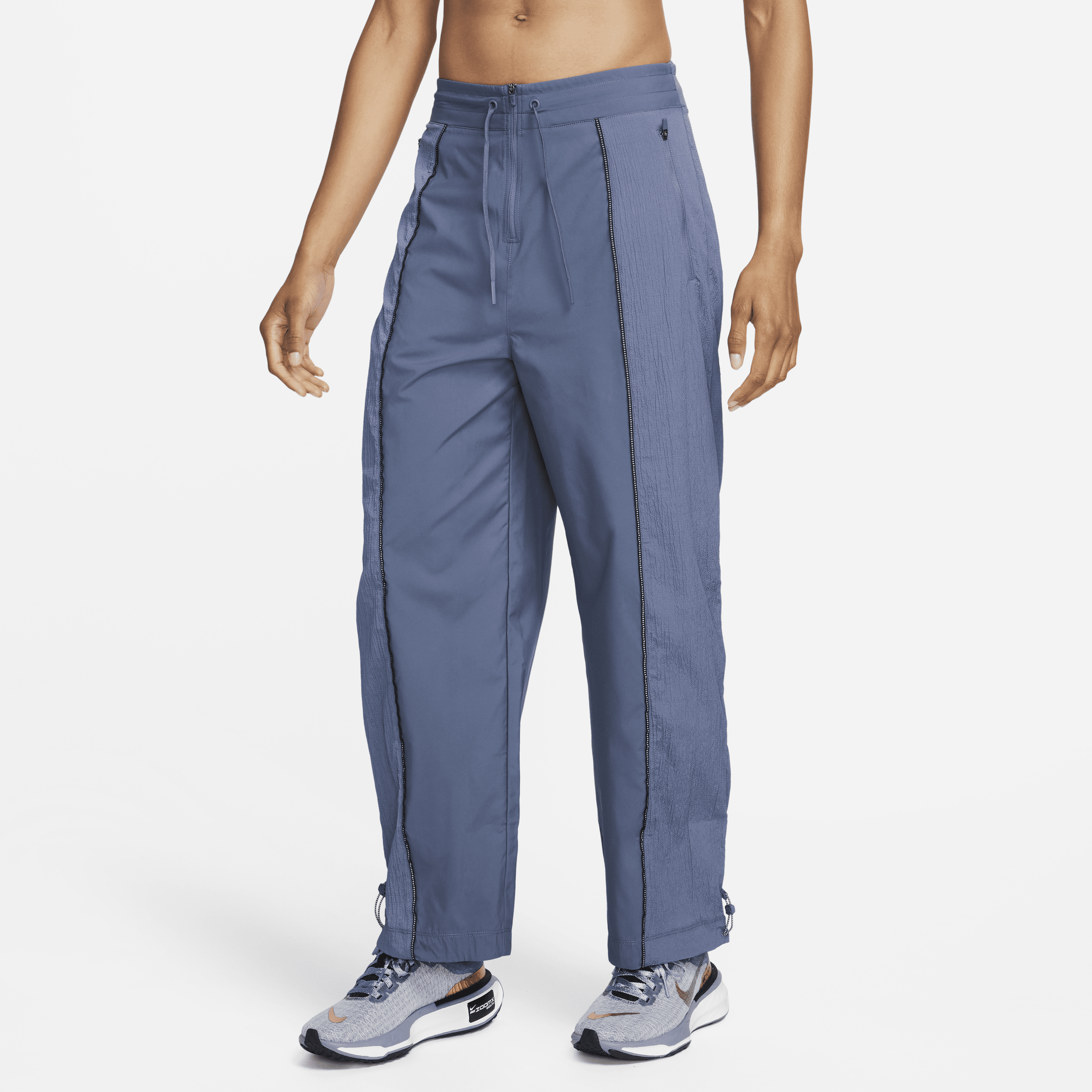 Shop Nike Women's Repel Running Division High-waisted Pants In Blue