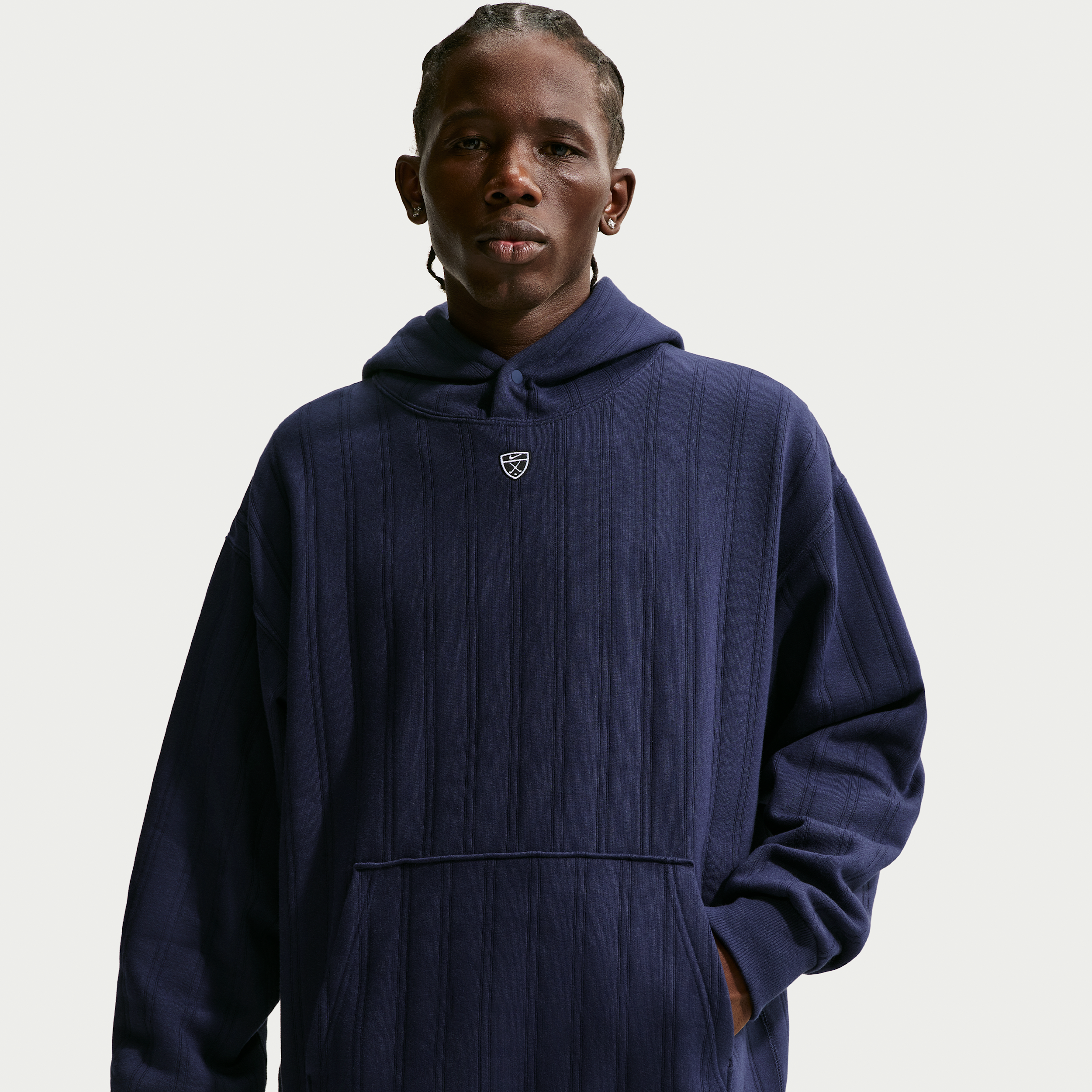 Nike Men's Fairway Fresh Therma-FIT Oversized Golf Hoodie in Blue | IB0297-419