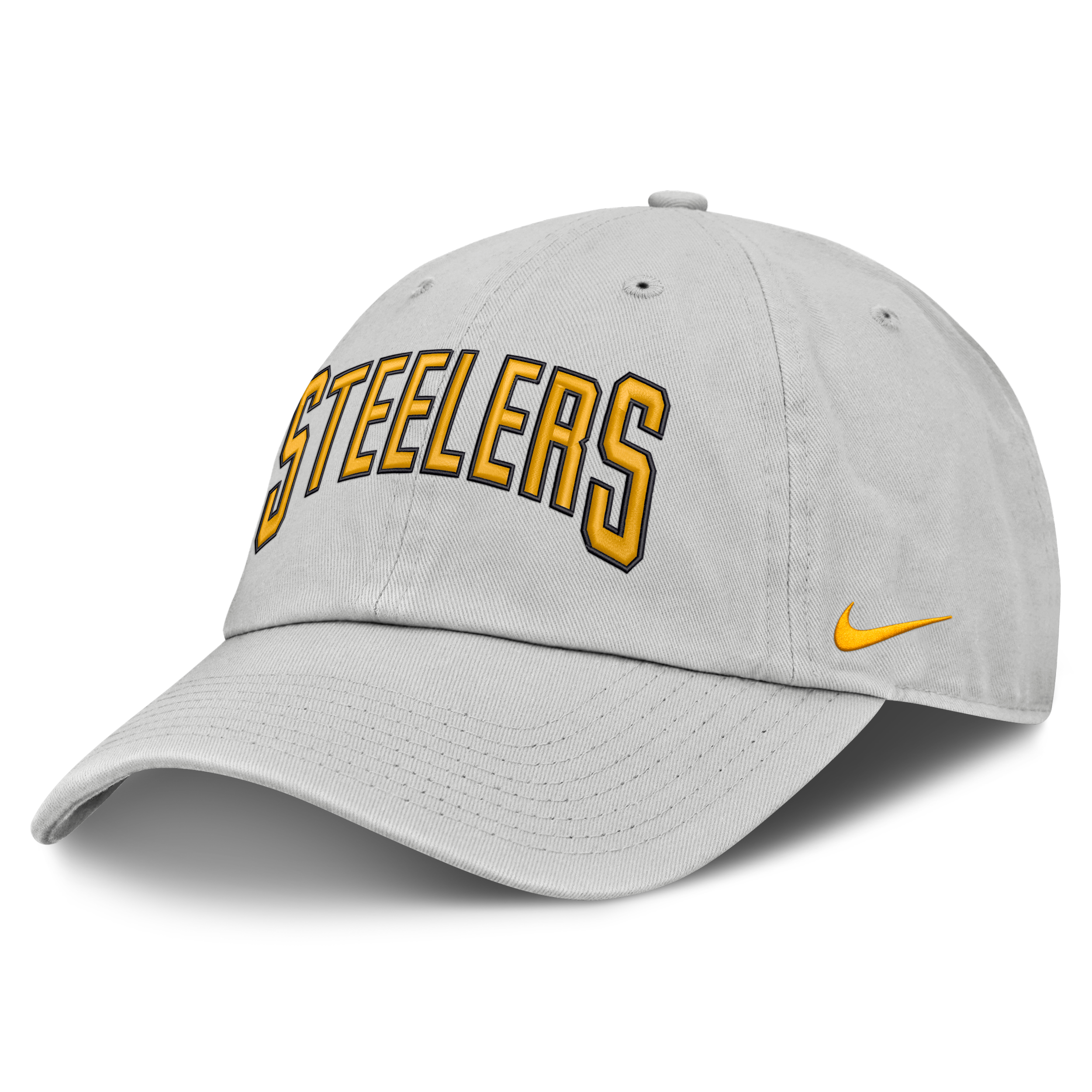 Pittsburgh Steelers Primetime Club Arched Nike Men's NFL Adjustable Hat in Grey | NF020BB7L-BYX