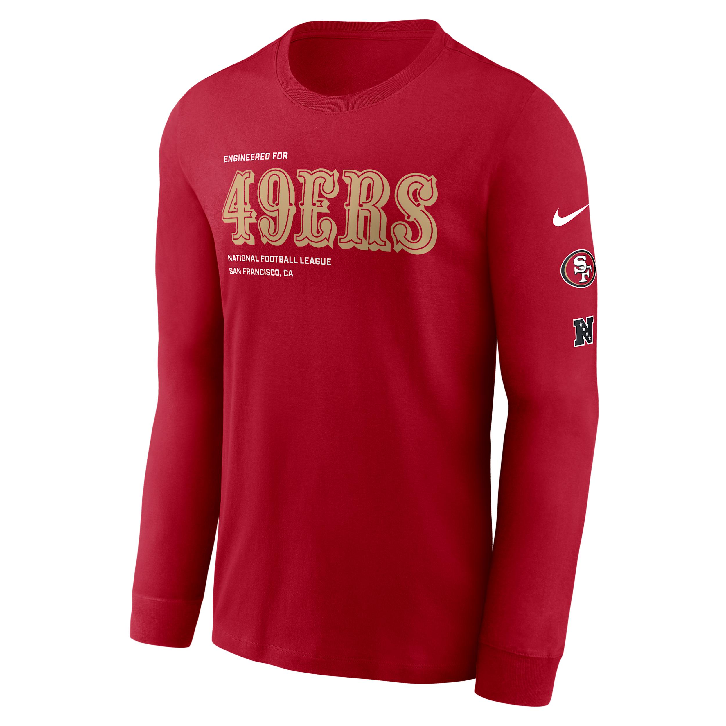 Nike San Francisco 49ers Play To Win Essential  Men's Nfl Long-sleeve T-shirt In Red