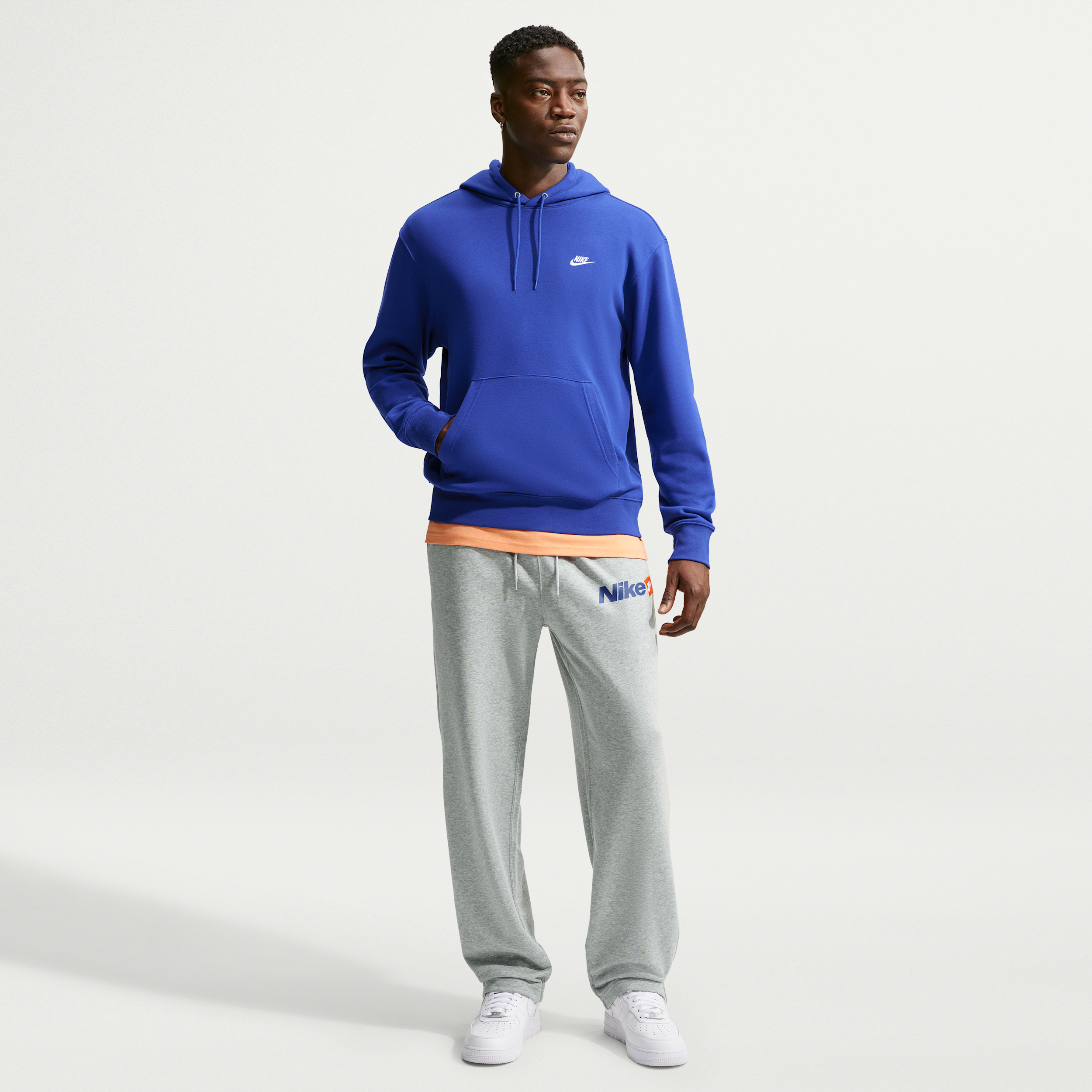 Nike Men's Club French Terry Open-Hem Pants in Grey | IM5542-063