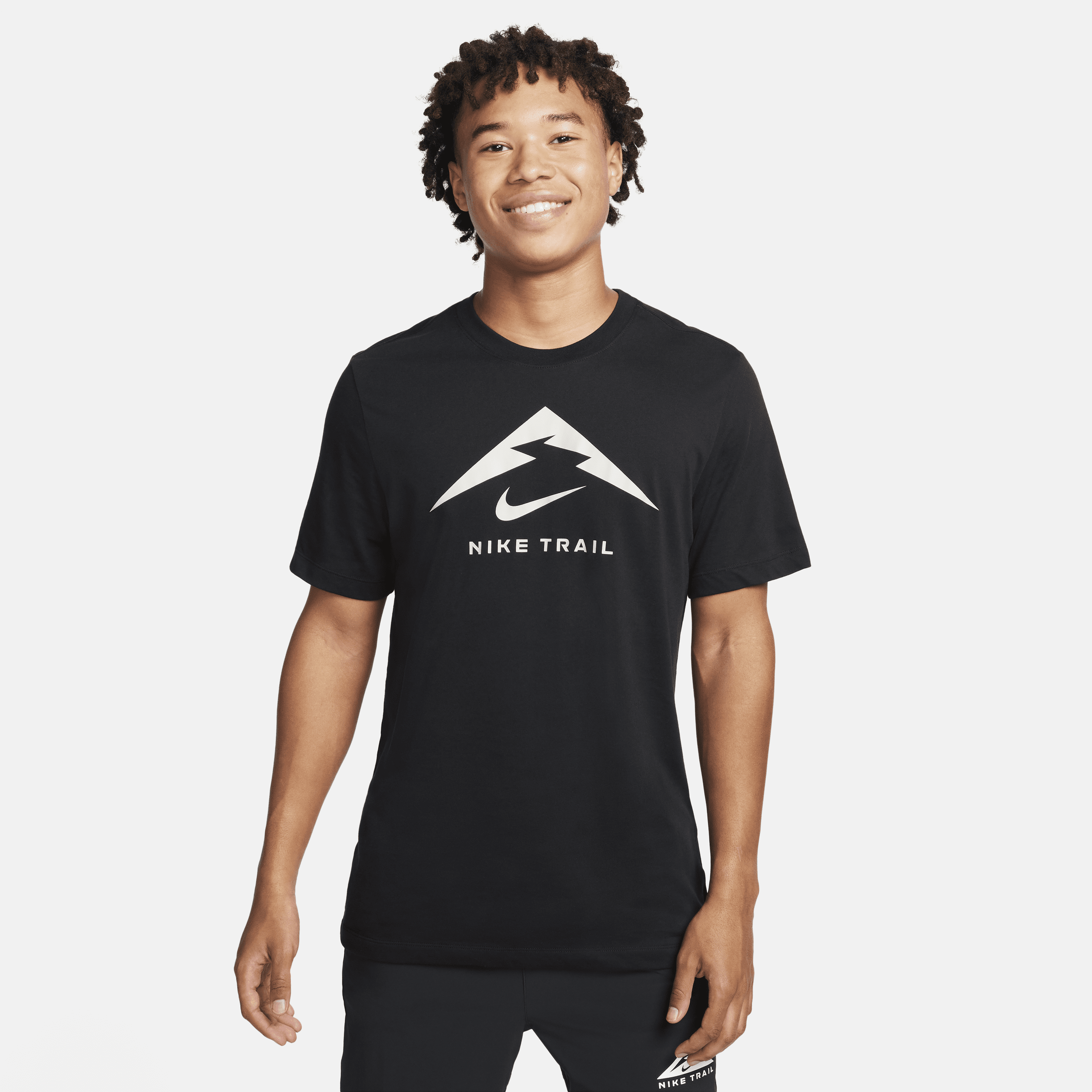 Nike Men's Dri-fit Trail Running T-shirt In Black