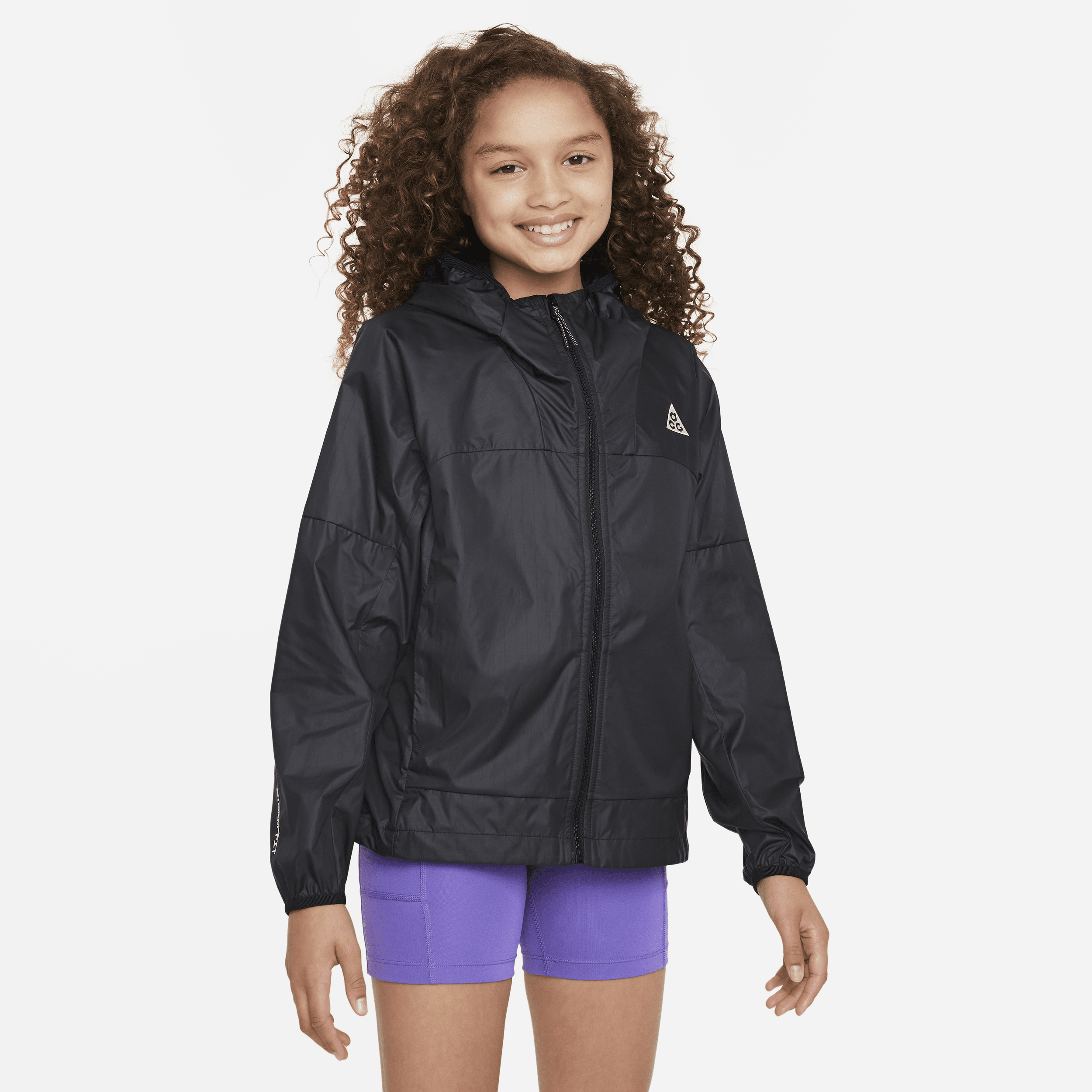 Nike Sportswear Acg Storm-fit "cinder Cone" Big Kids' Woven Jacket In Black
