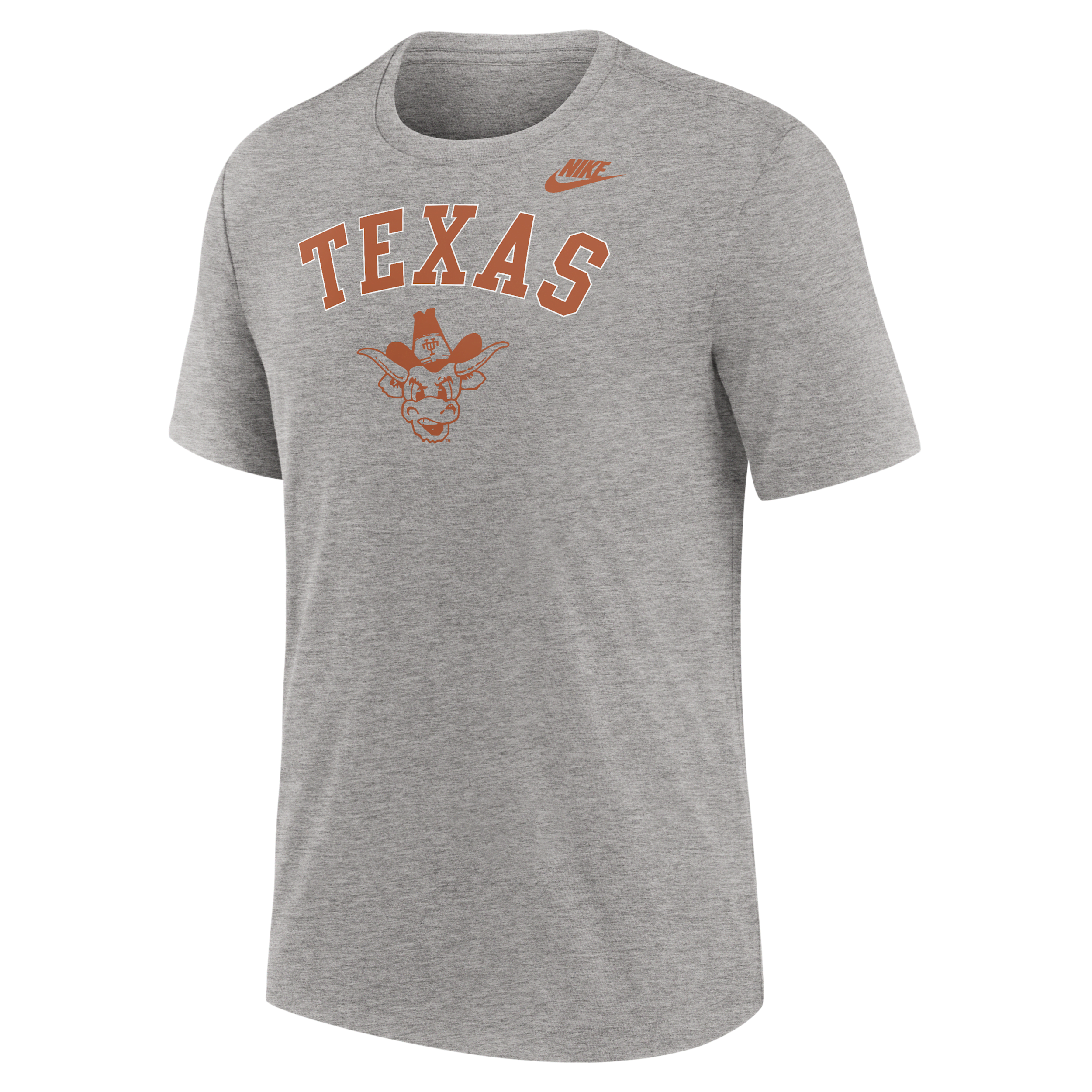 Nike Heather Gray Texas Longhorns Legacy Arch Tri-blend T-shirt In Gray