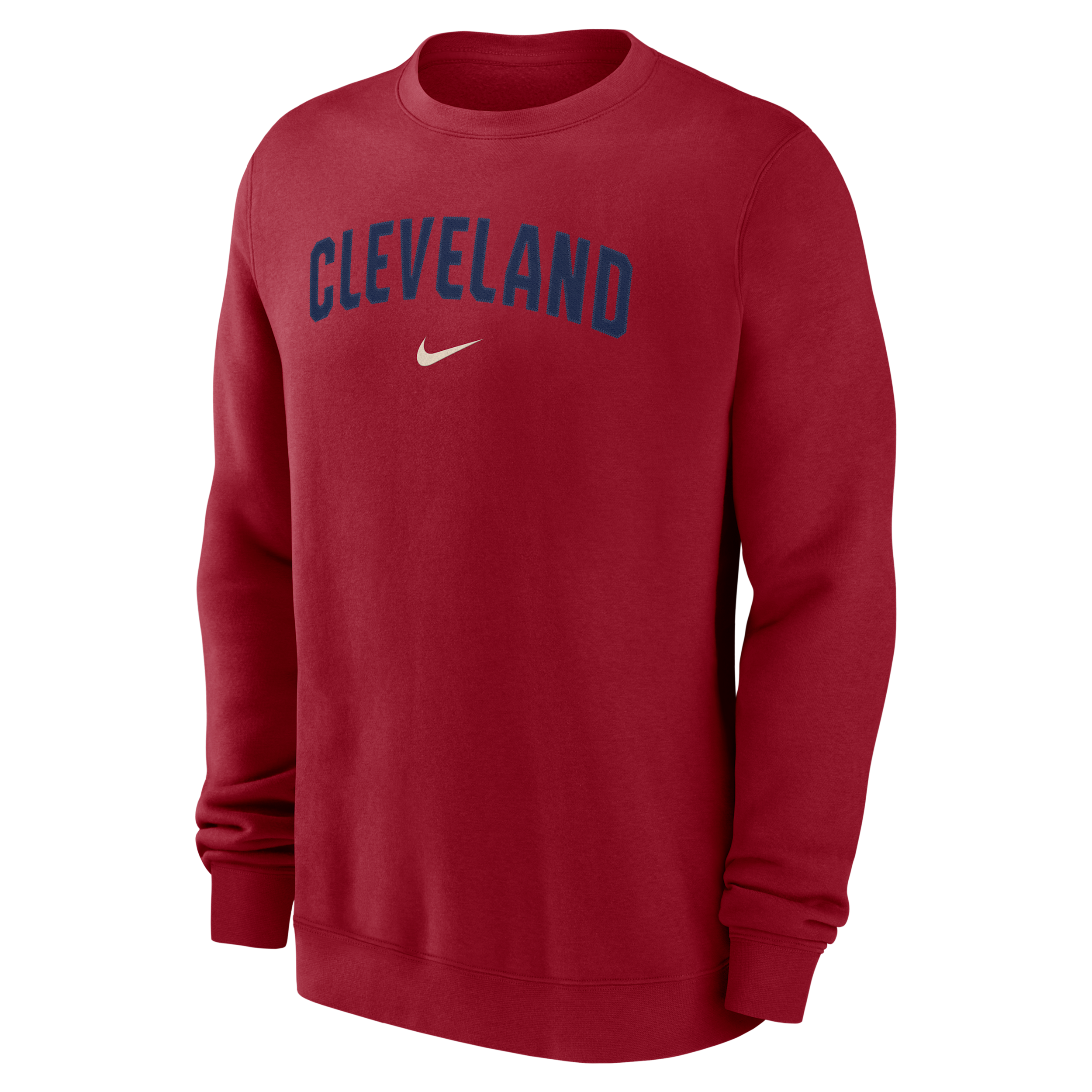 Cleveland Guardians 2-Hit Nike Men's MLB Pullover Crew in Red | NKPU6EDGUA-JST