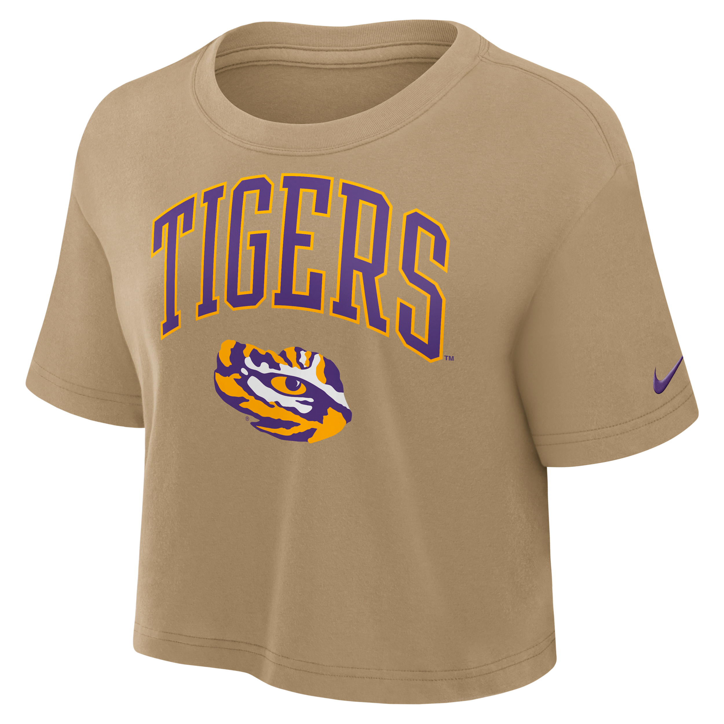 Nike Lsu Athletic Prep Arch Women's Dri-fit College Cropped T-shirt
