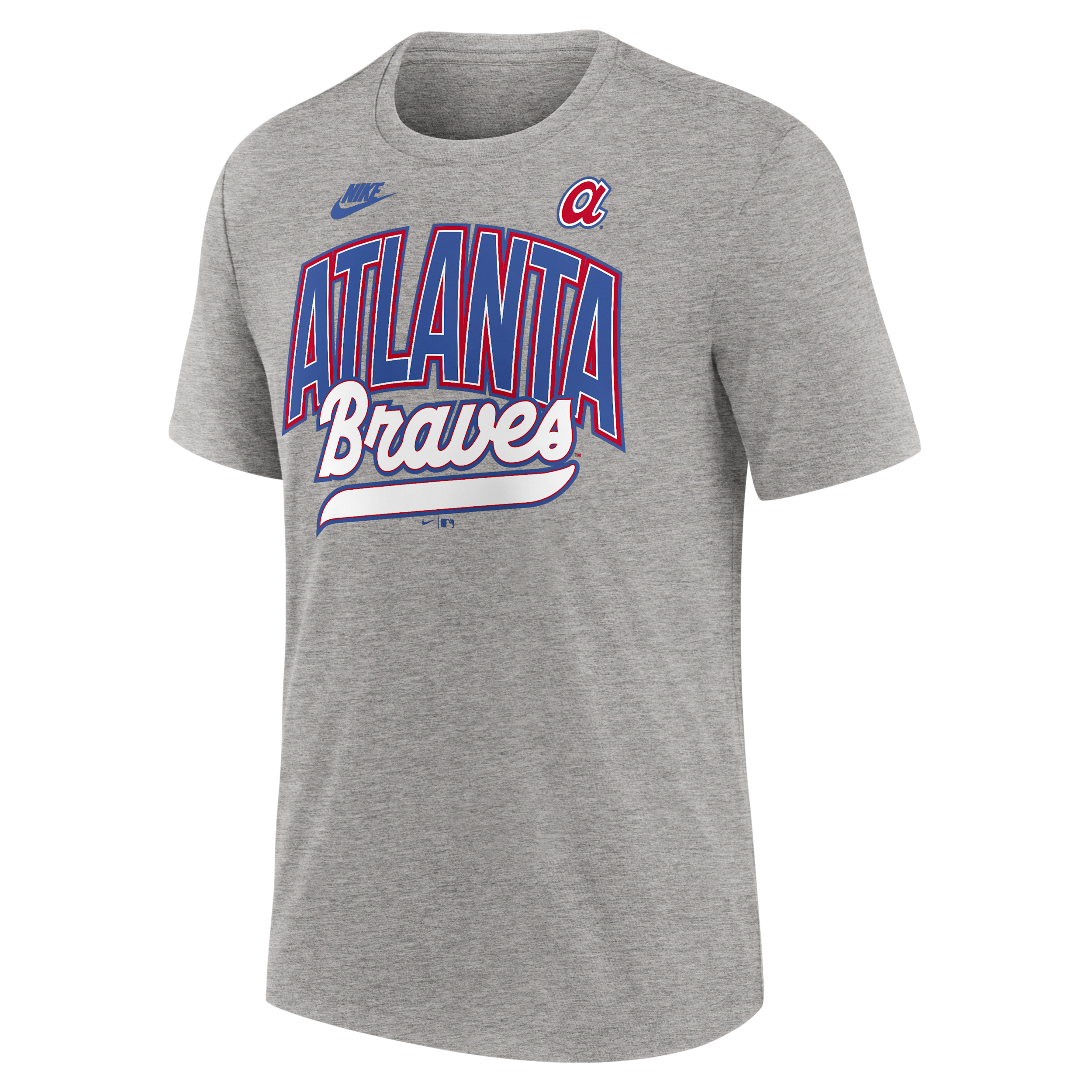 Nike Heather Gray Atlanta Braves Cooperstown Collection Retro Tri-blend T-shirt