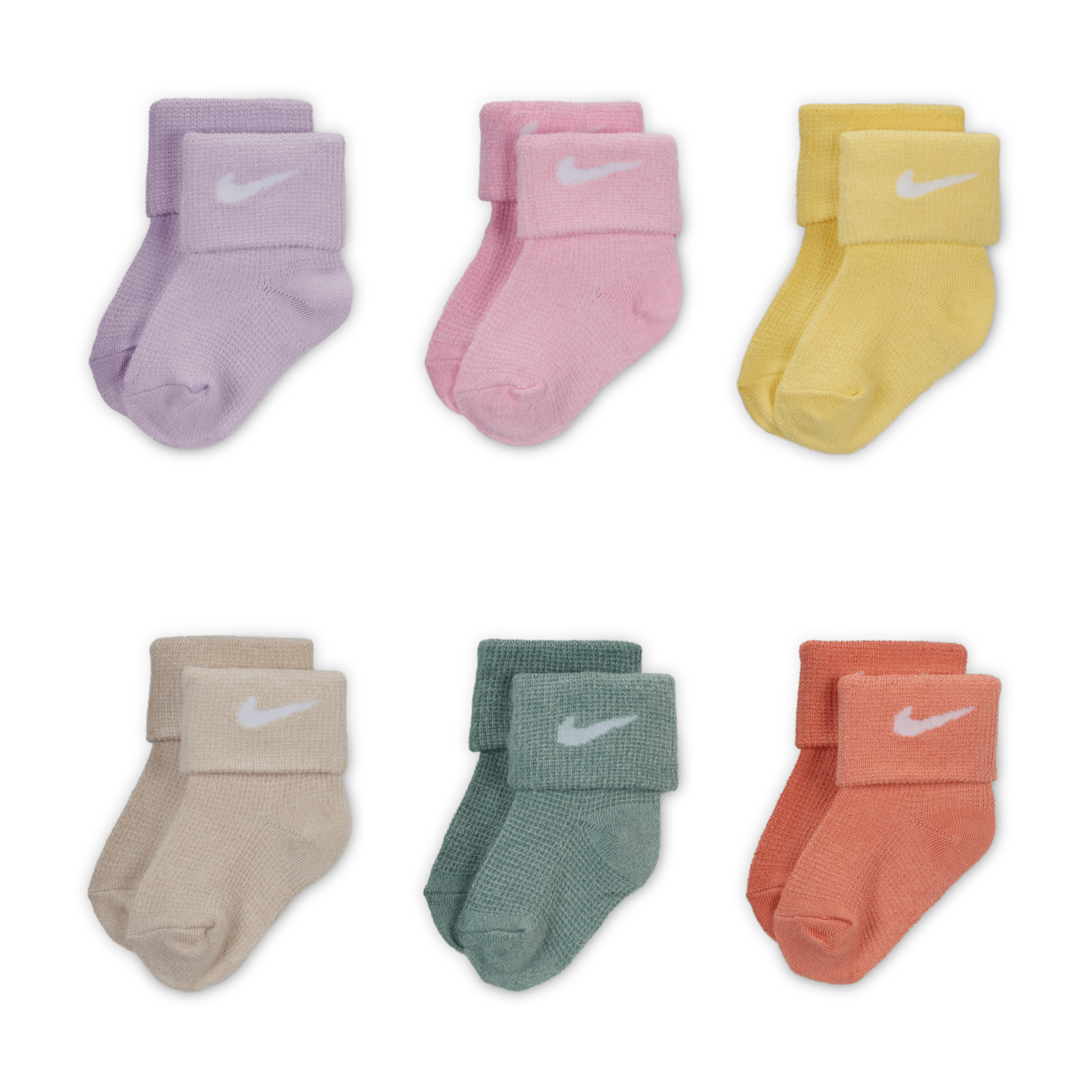 NIKE BABY/TODDLER WAFFLE KNIT SOCKS (6 PAIRS)