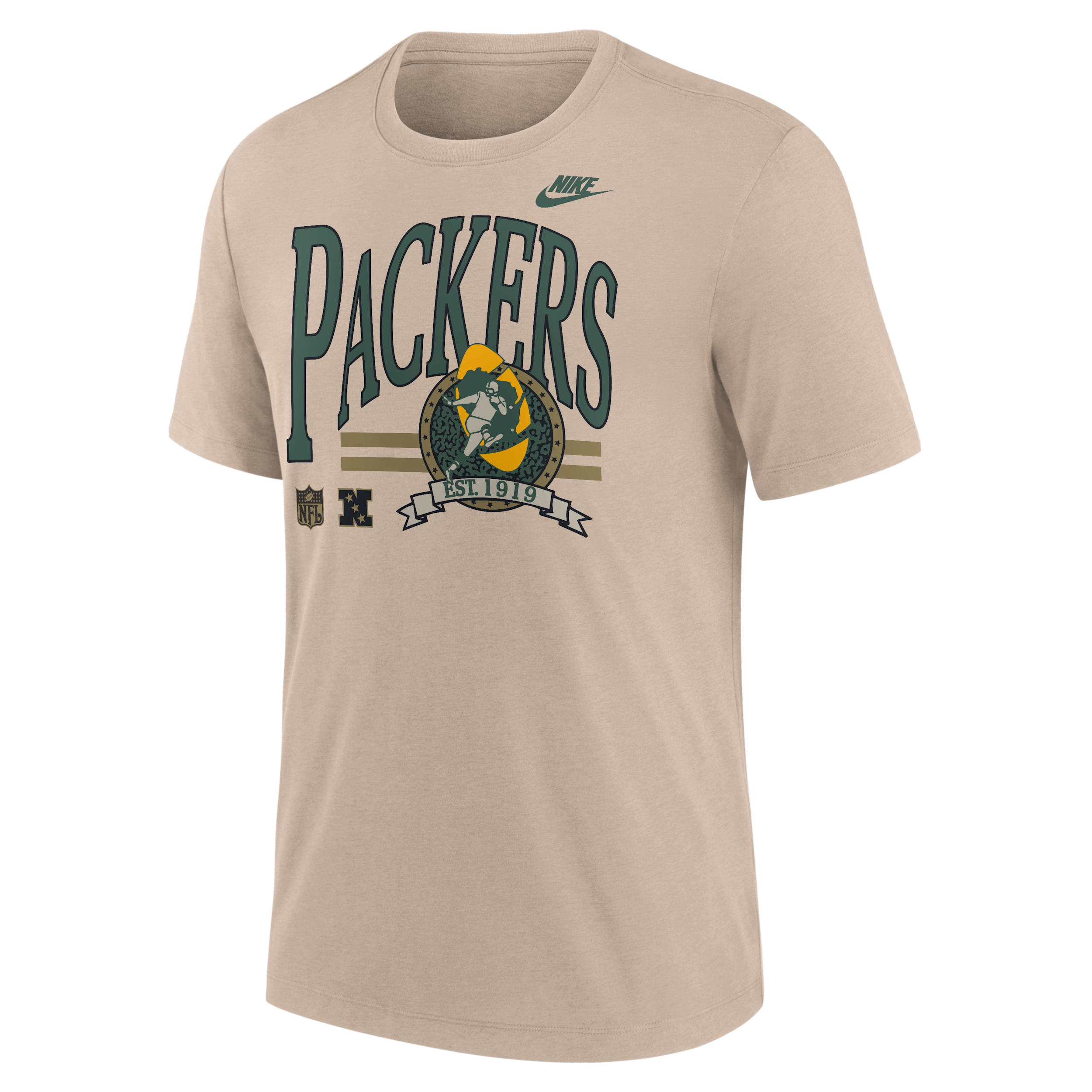 Green Bay Packers Rewind Nike Men's NFL T-Shirt in Brown | NJFD05Y7TV-KCB