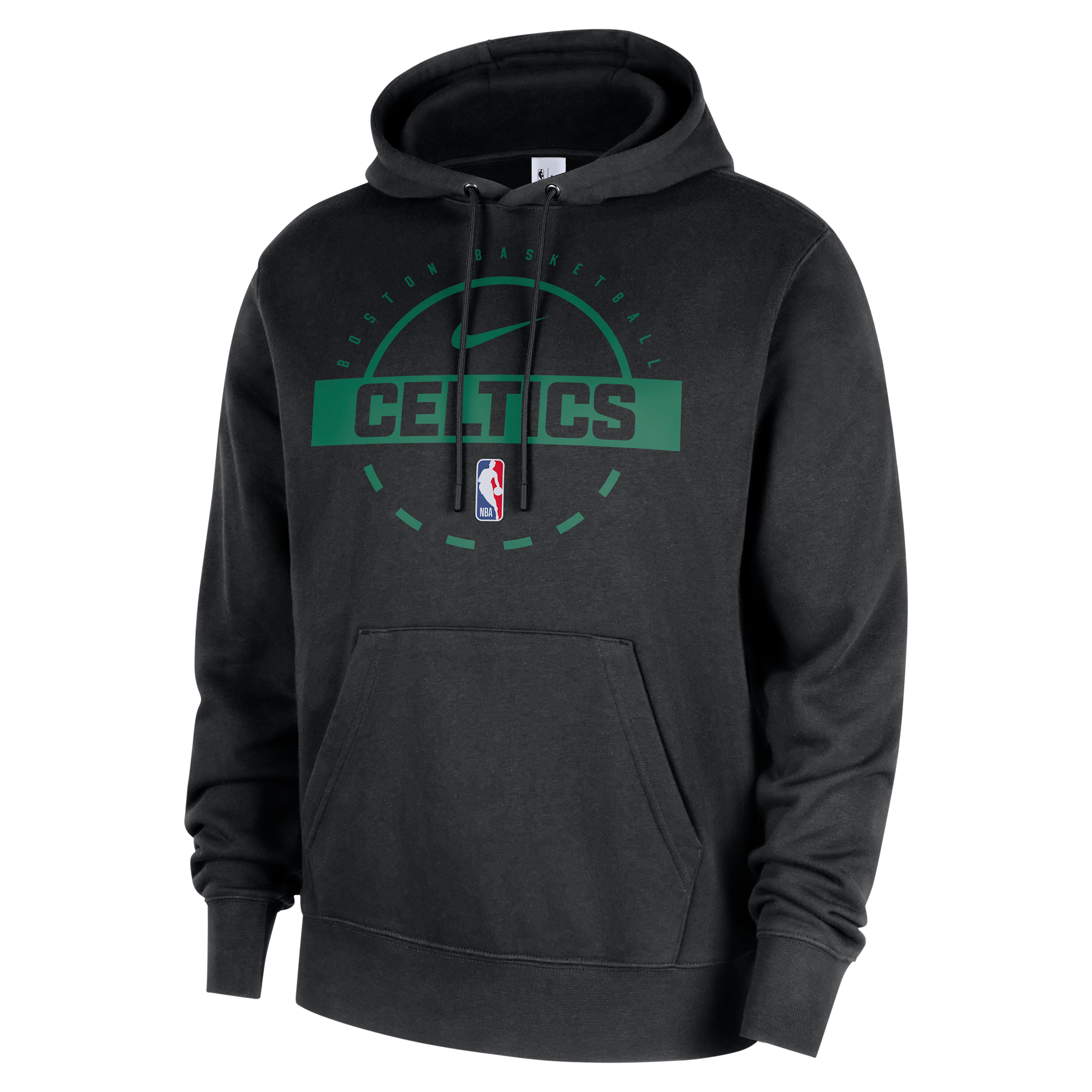 Nike Men's Black Boston Celtics 2025/26 Authentic Practice Club Pullover Hoodie In Black