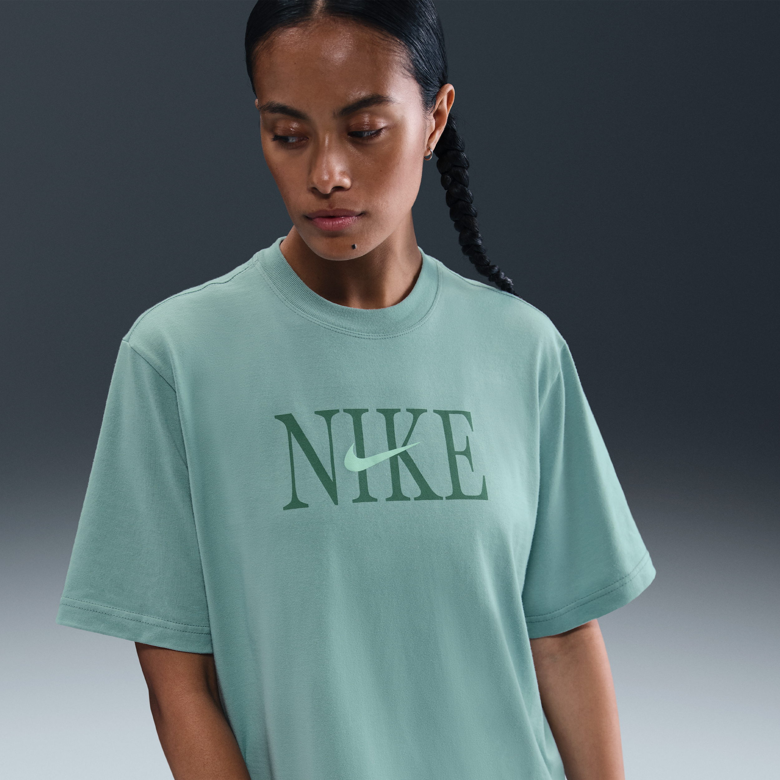 Nike Women's  Sportswear Essential Boxy T-shirt In Green