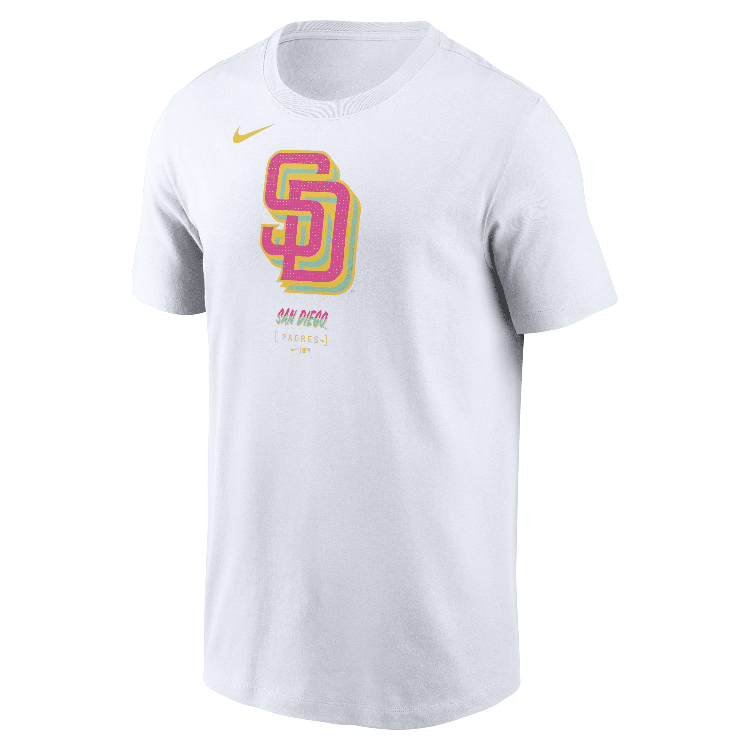 Nike White San Diego Padres City Connect Large Logo T-shirt In White