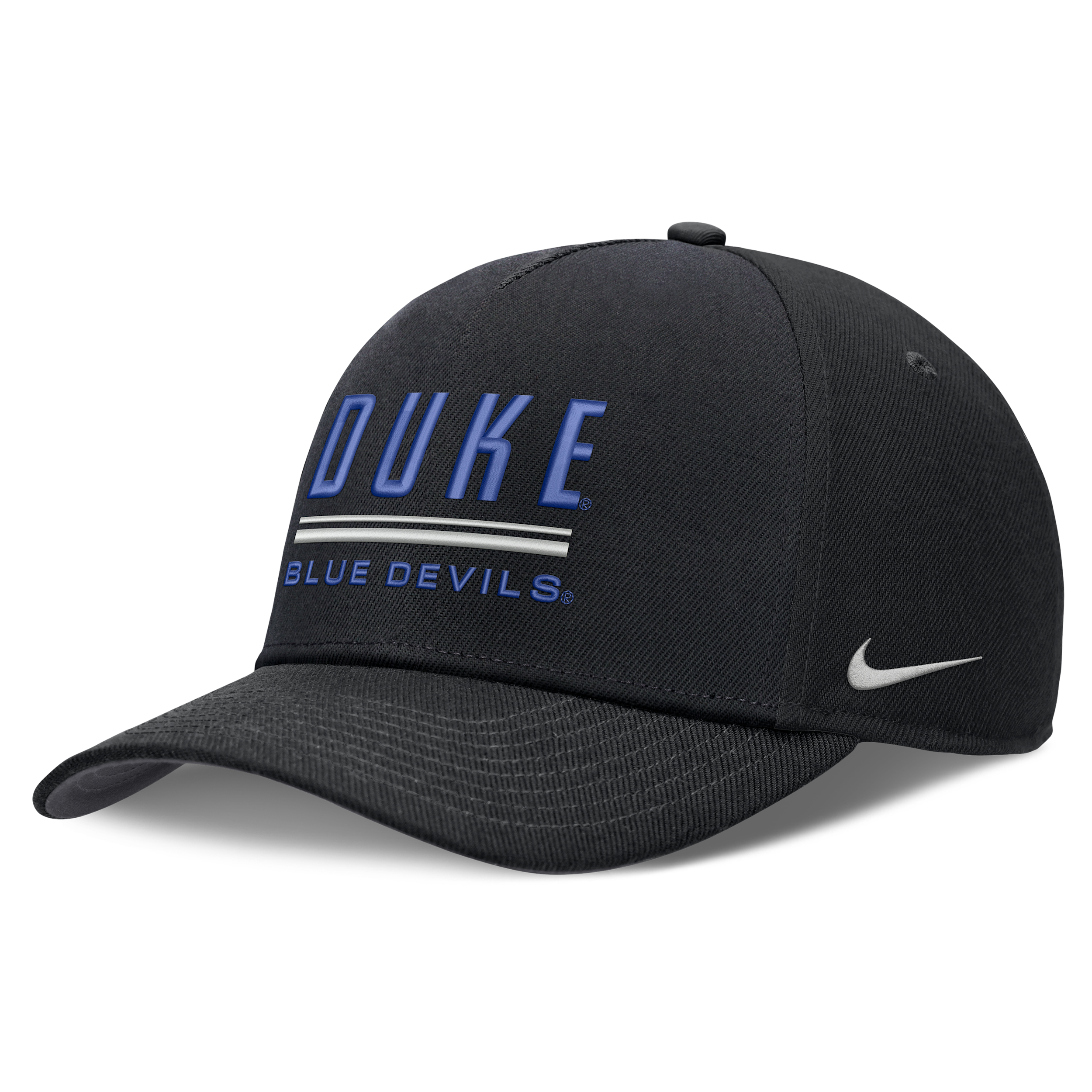 Duke Sideline Practice Rise Nike Men's Dri-FIT College Adjustable Hat in Black | NC0600ADU-RKB