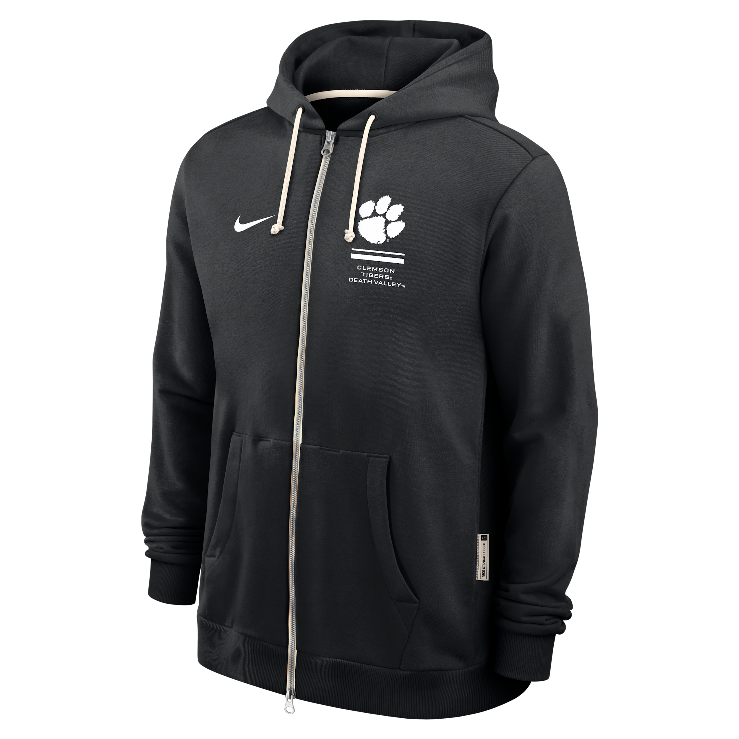 Clemson Sideline Standard Issue Nike Men's Dri-FIT College Full-Zip Hoodie in Black | 03AV00ACLN-1FA