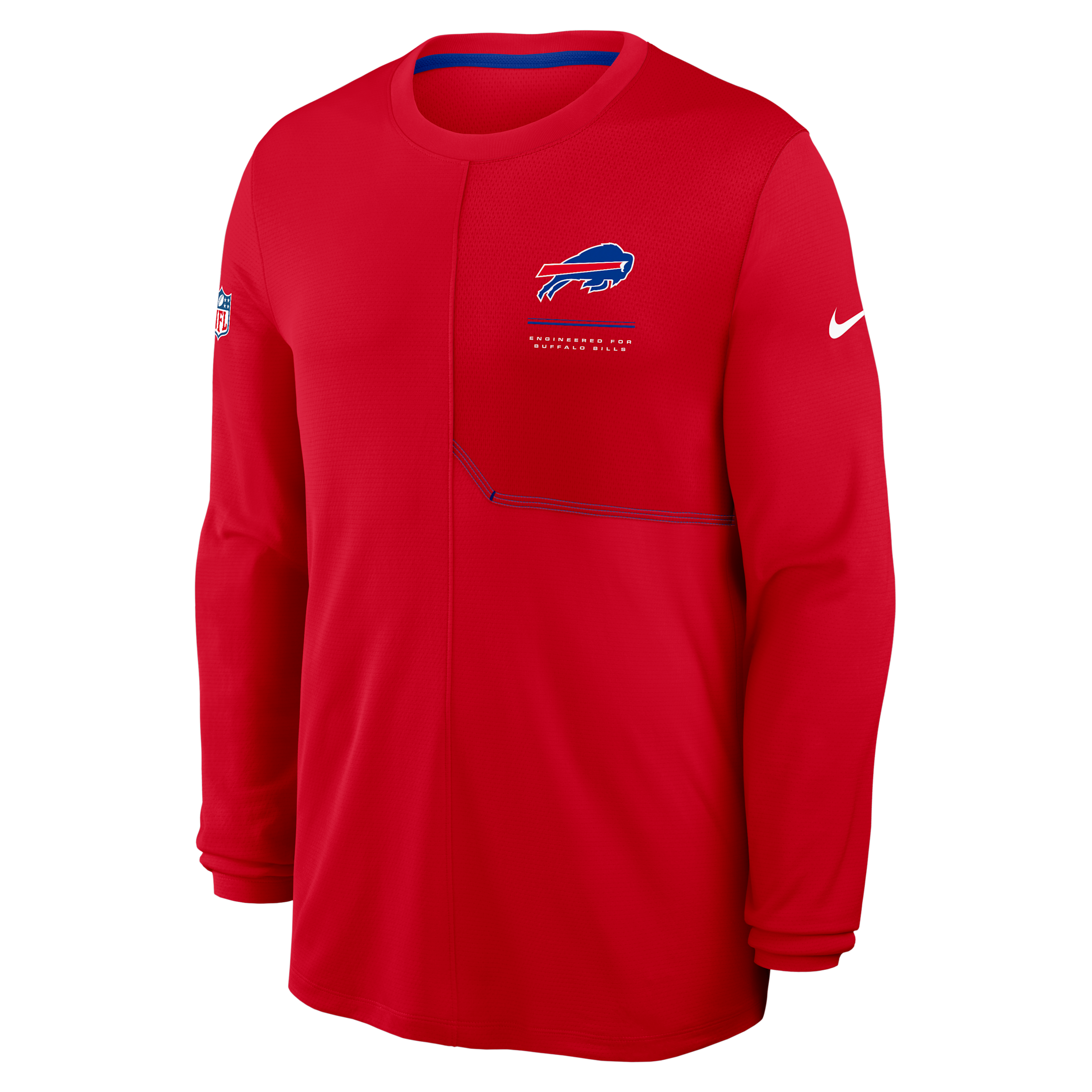Buffalo Bills Sideline Coach Nike Men's Dri-FIT NFL Long-Sleeve Top in Red | 03B1009K81-B8B