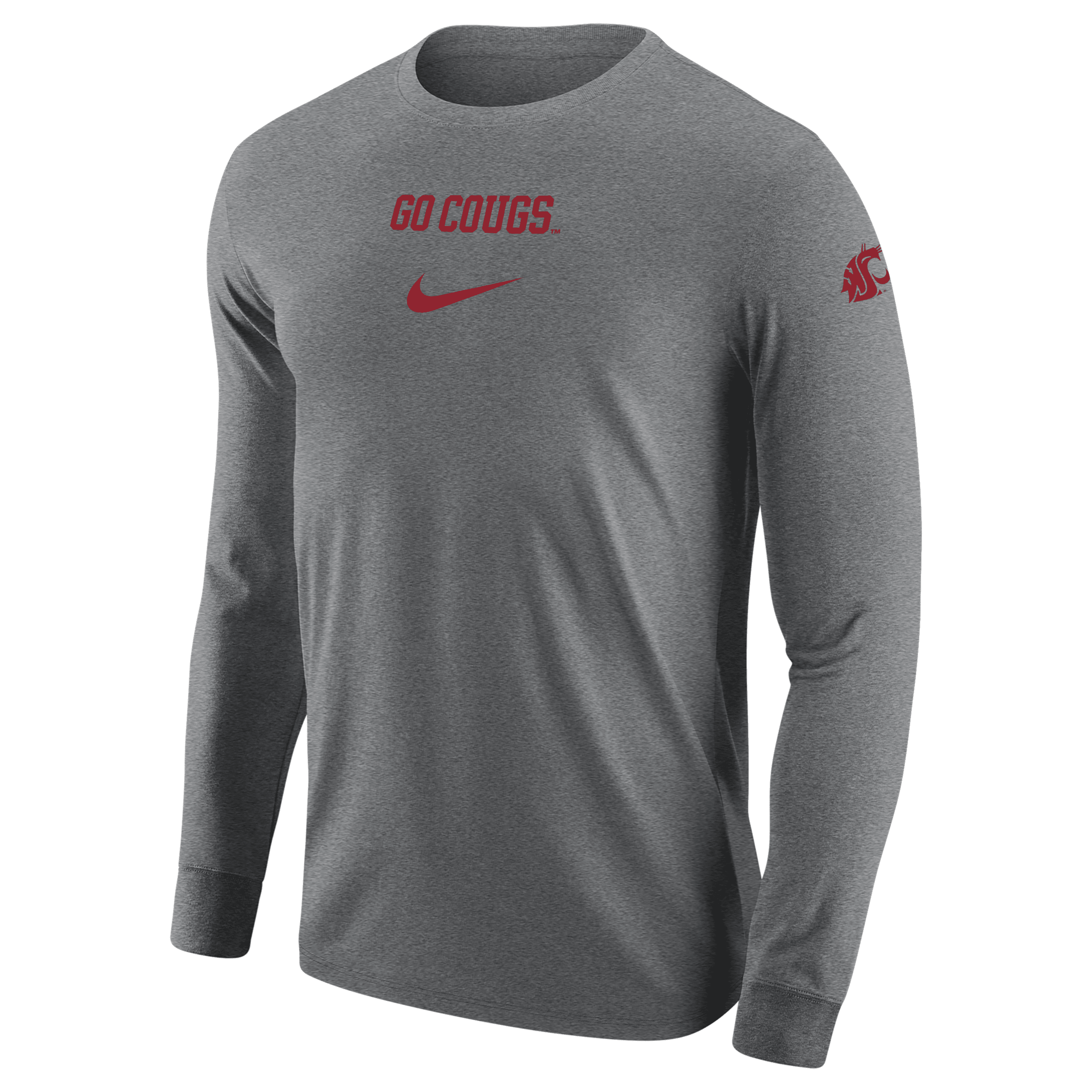 Shop Nike Washington State  Men's College Long-sleeve T-shirt In Grey
