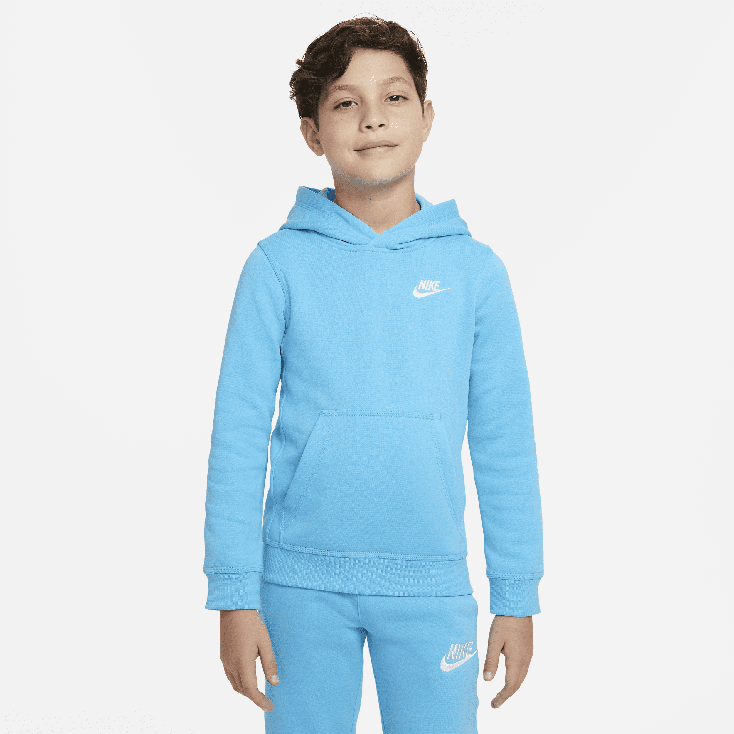 Nike Sportswear Club Big Kids' Pullover Hoodie In Blue