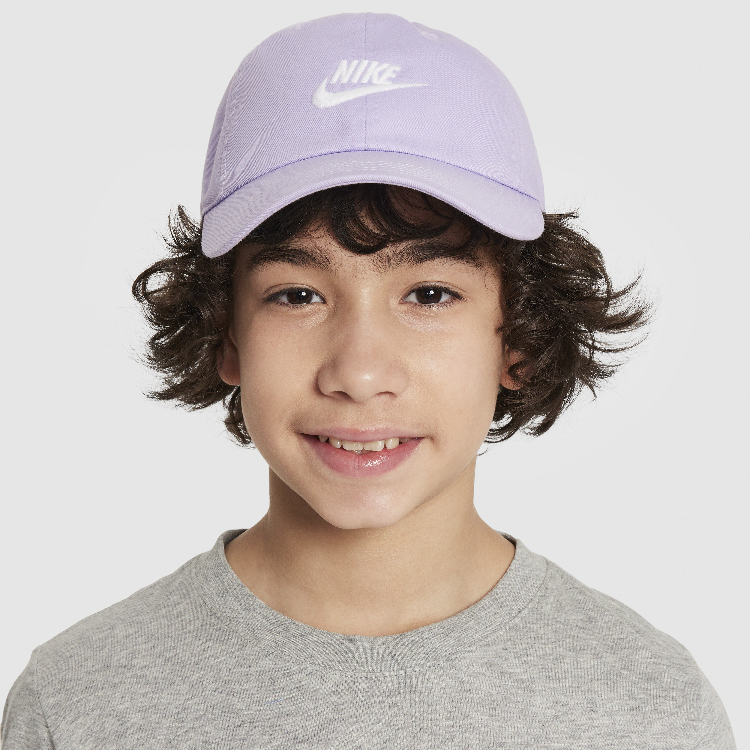 Shop Nike Club Kids' Unstructured Futura Wash Cap In Purple