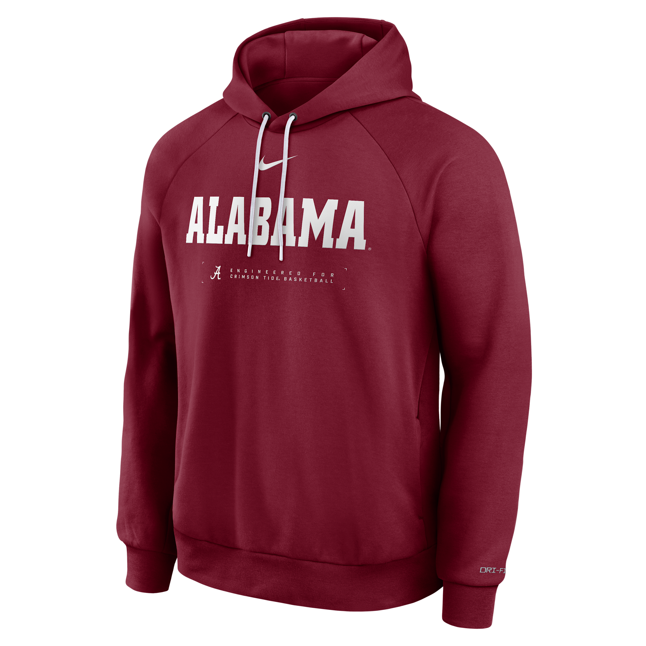 Alabama Courtside Basketball Practice Nike Men's Dri-FIT Pullover Hoodie in Red | 04EJ99MIABN-REJ