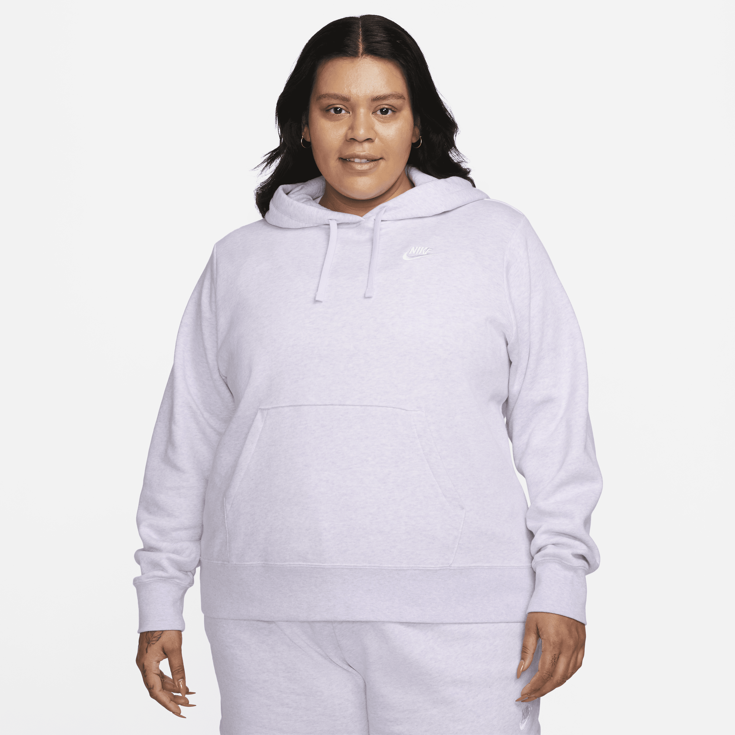 Nike Women's  Sportswear Club Fleece Pullover Hoodie (plus Size) In Purple