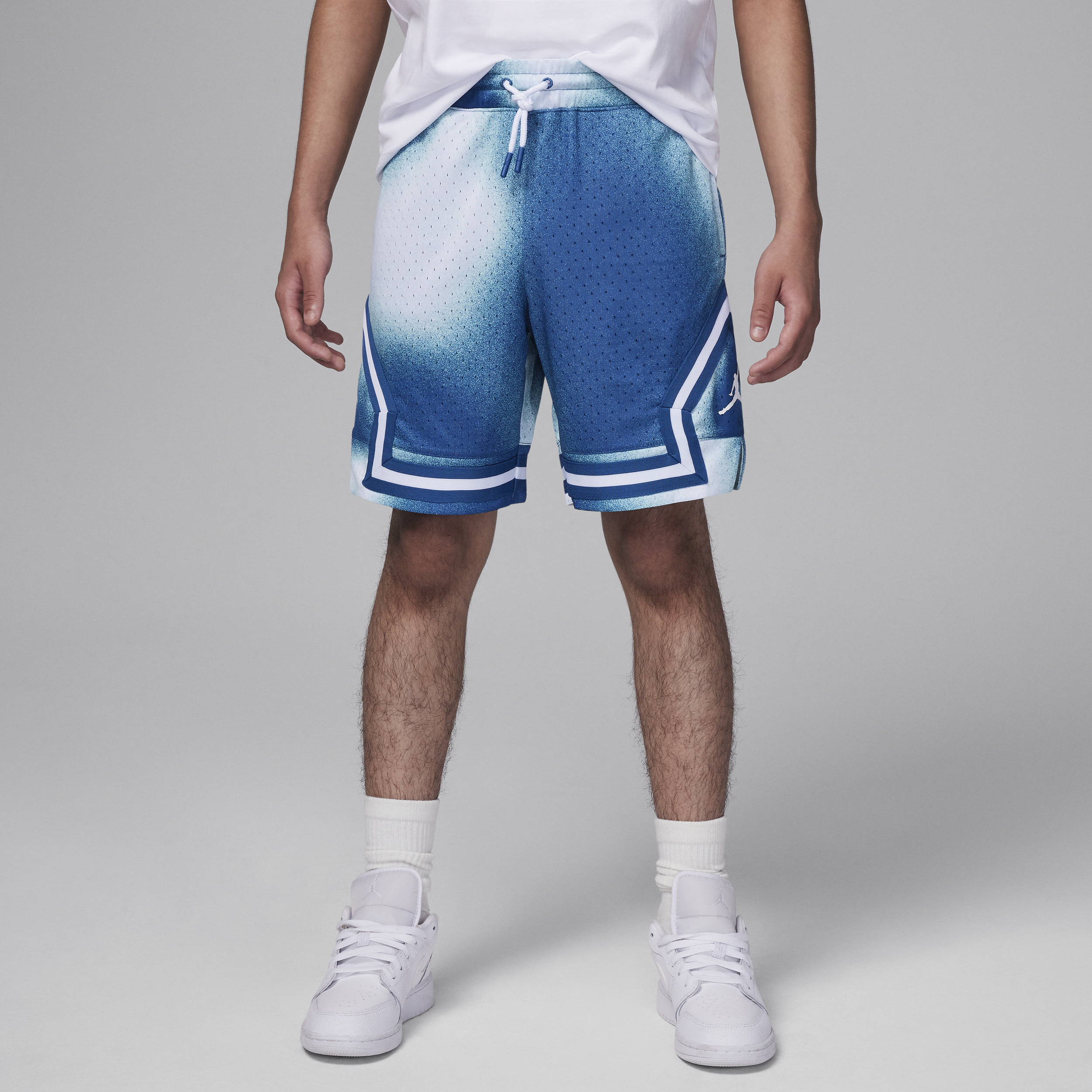 Jordan Dri-fit Mj Diamond Big Kids' Printed Shorts In Blue