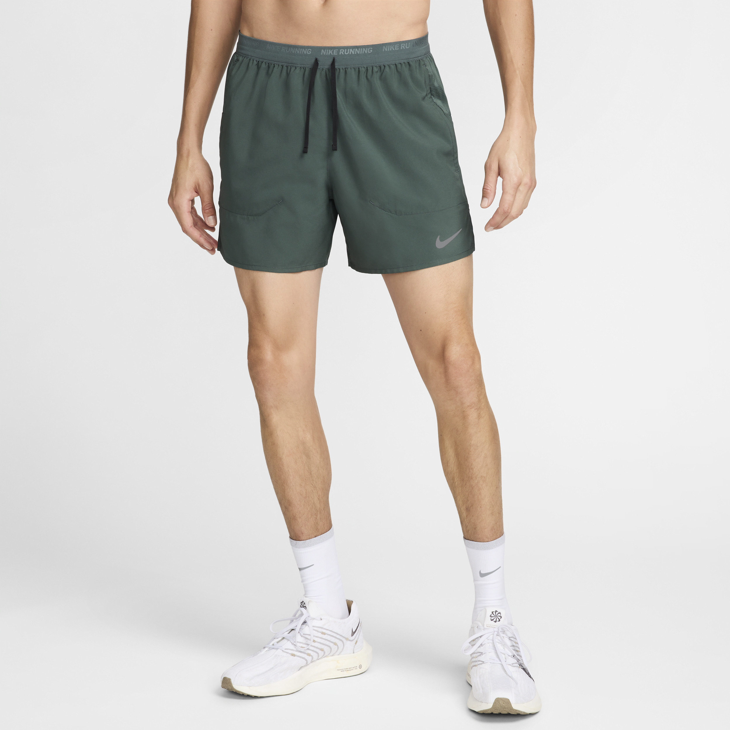 Shop Nike Men's Stride Dri-fit 5" Brief-lined Running Shorts In Green