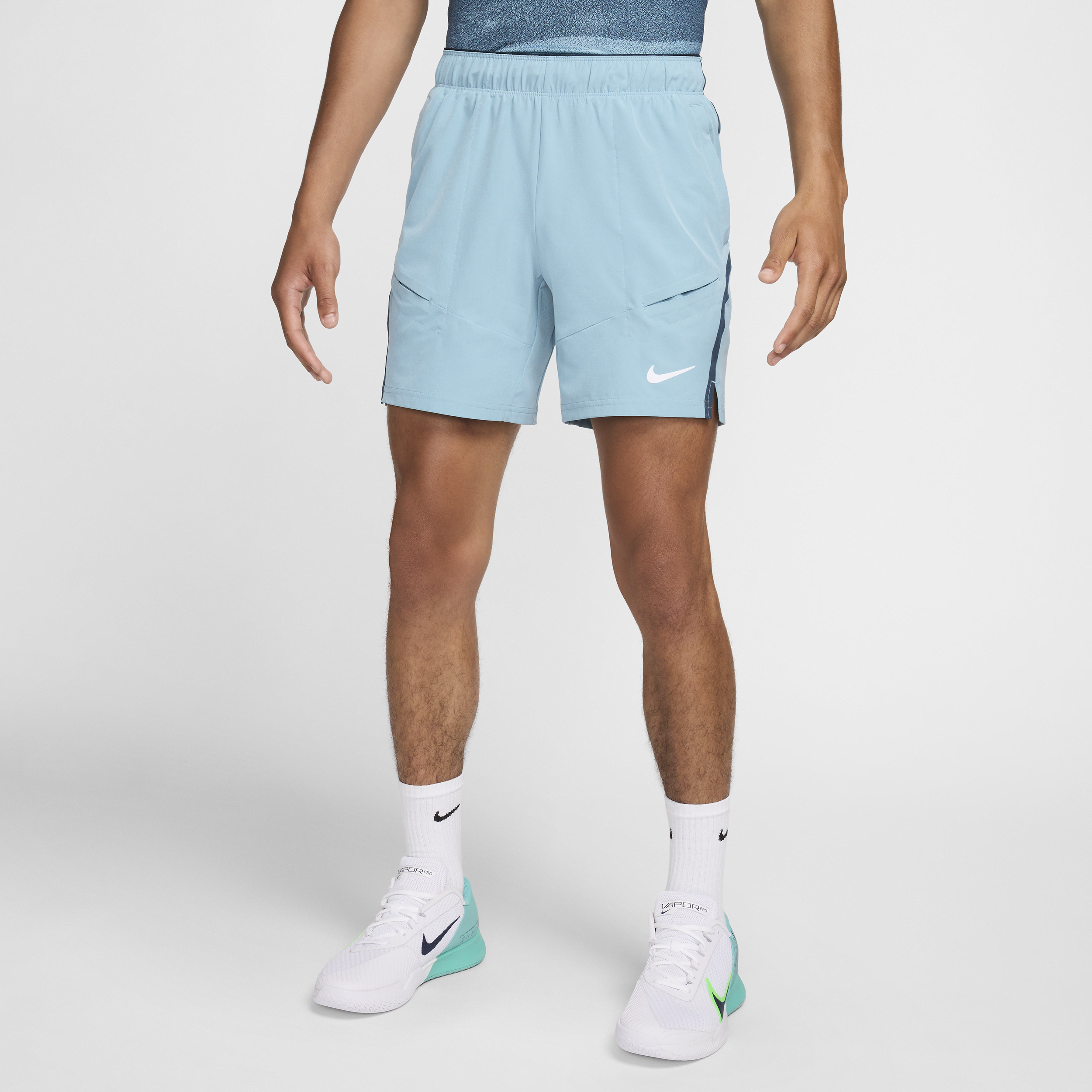 Nike Men's Court Advantage Dri-fit 7" Tennis Shorts In Blue