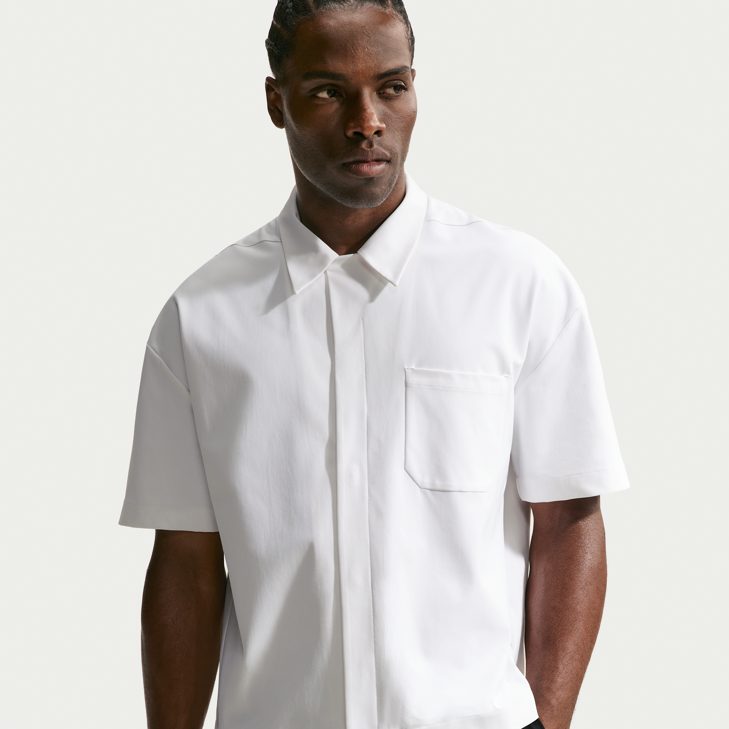 Nike Men's 24.7 PerfectStretch Dri-FIT UV Button-Up Shirt in White | IF2734-100