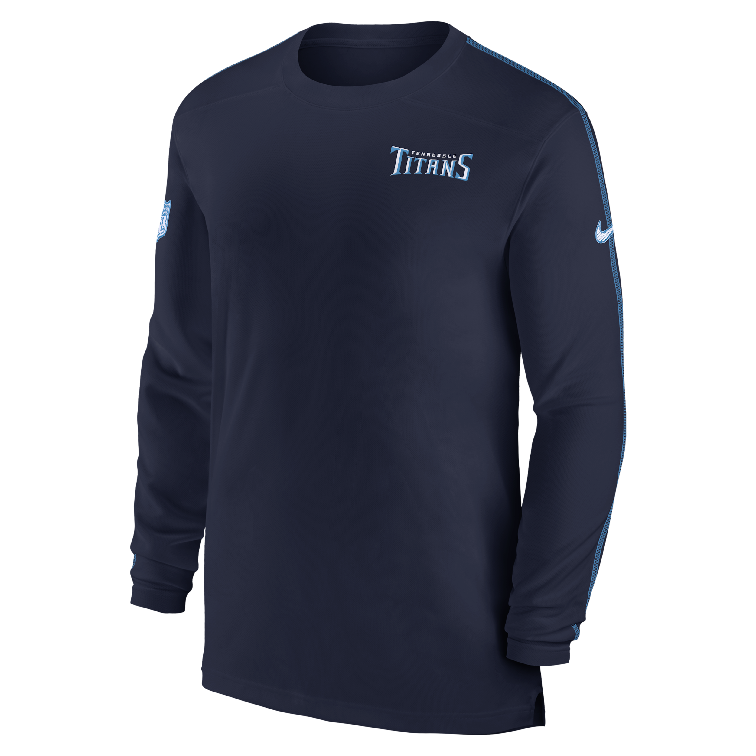Tennessee Titans Sideline Coach Nike Men's Dri-FIT NFL Long-Sleeve Top in Blue | 02EV076K8F-M60