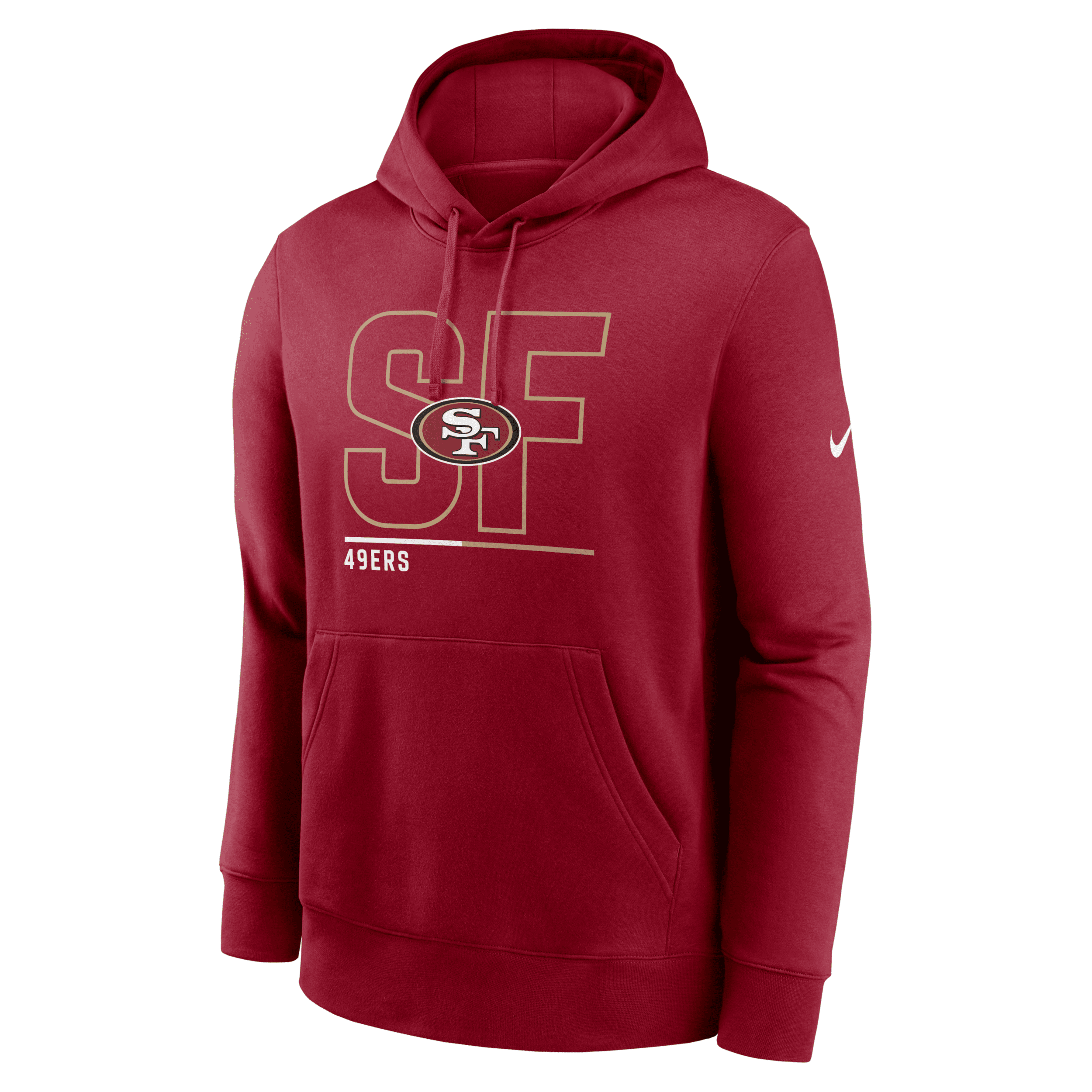 Nike Club Fleece (NFL 49ers) Men's Pullover Hoodie.