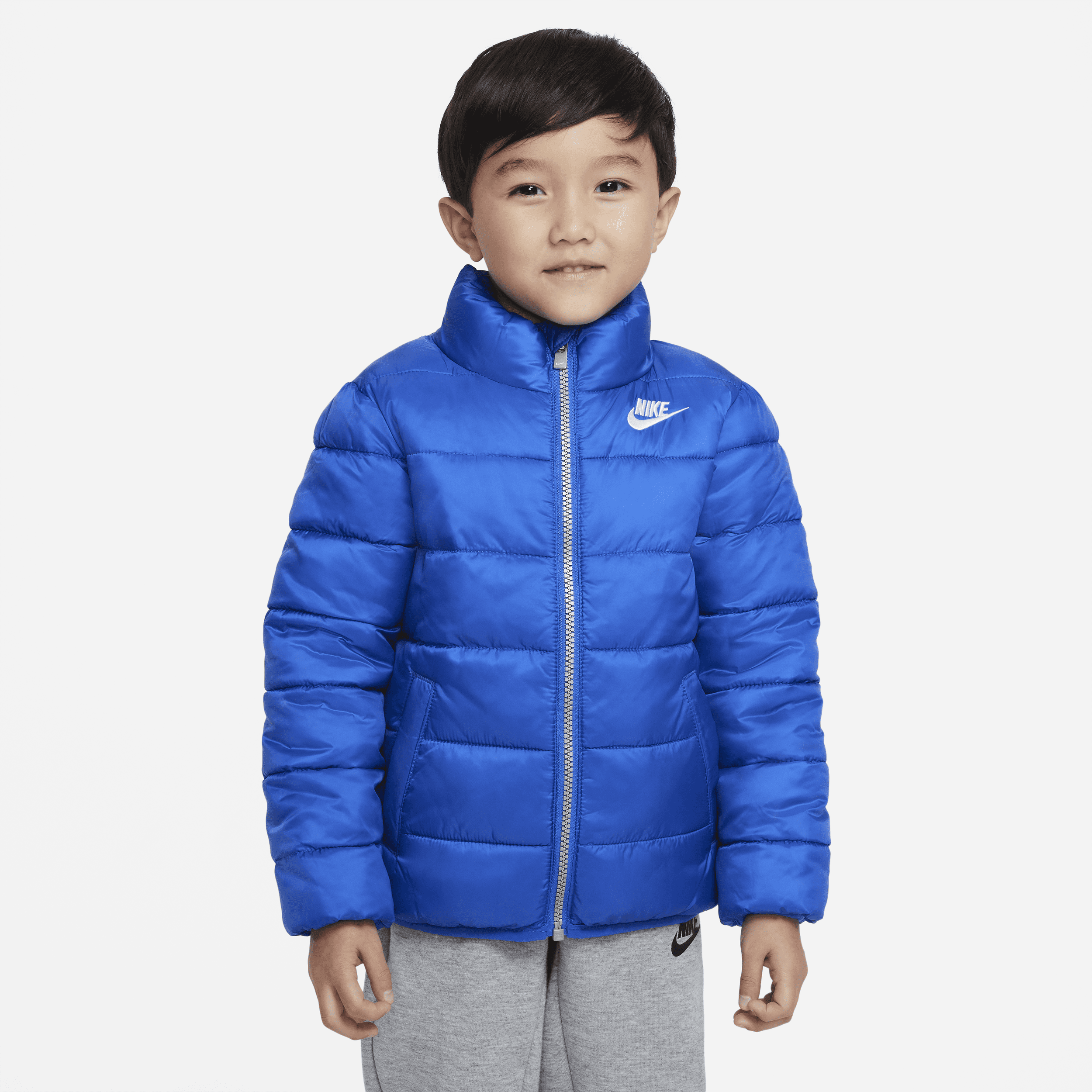Shop Nike Solid Puffer Jacket Toddler Jacket In Blue