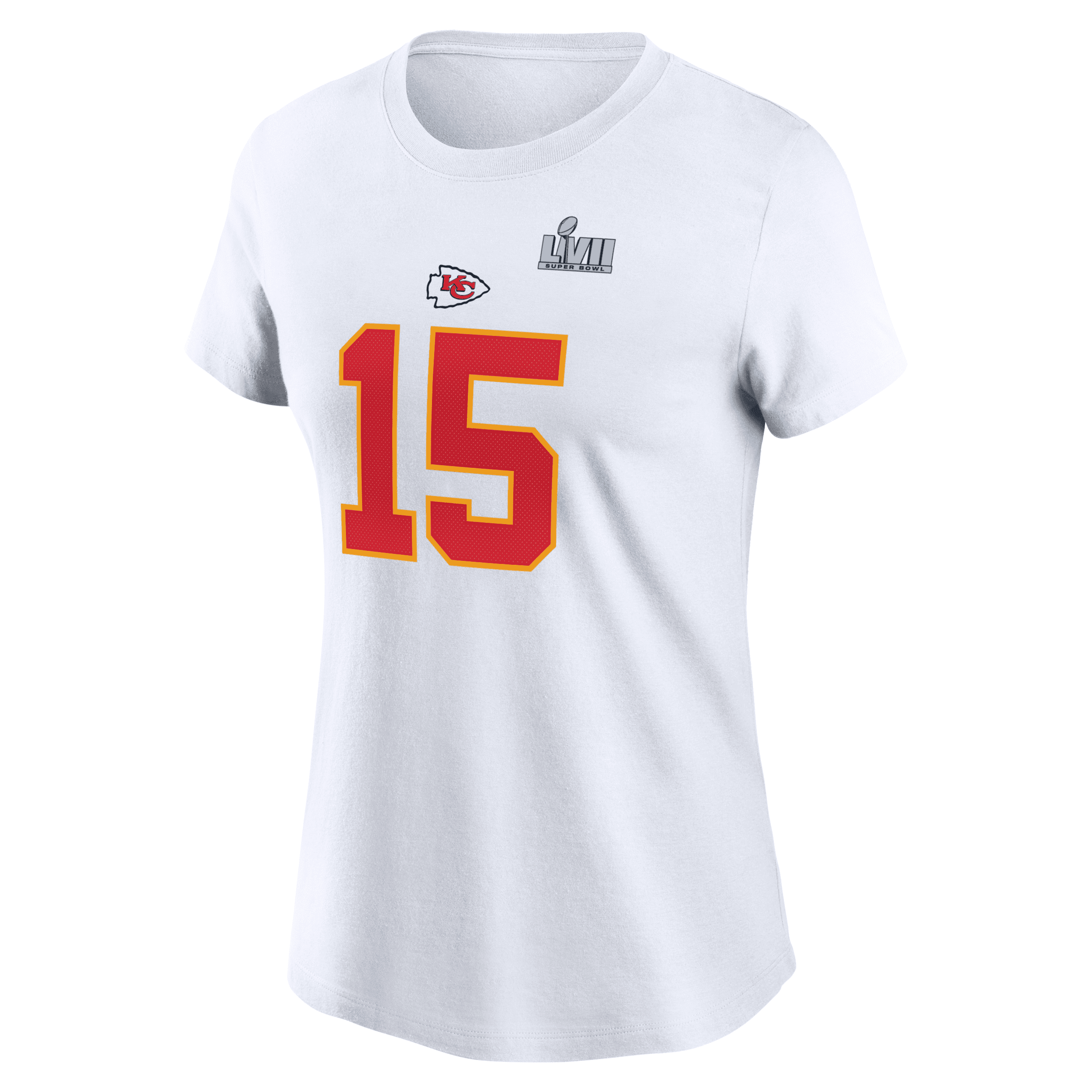 Women's Nike White Kansas City Chiefs Super Bowl LVII T-Shirt