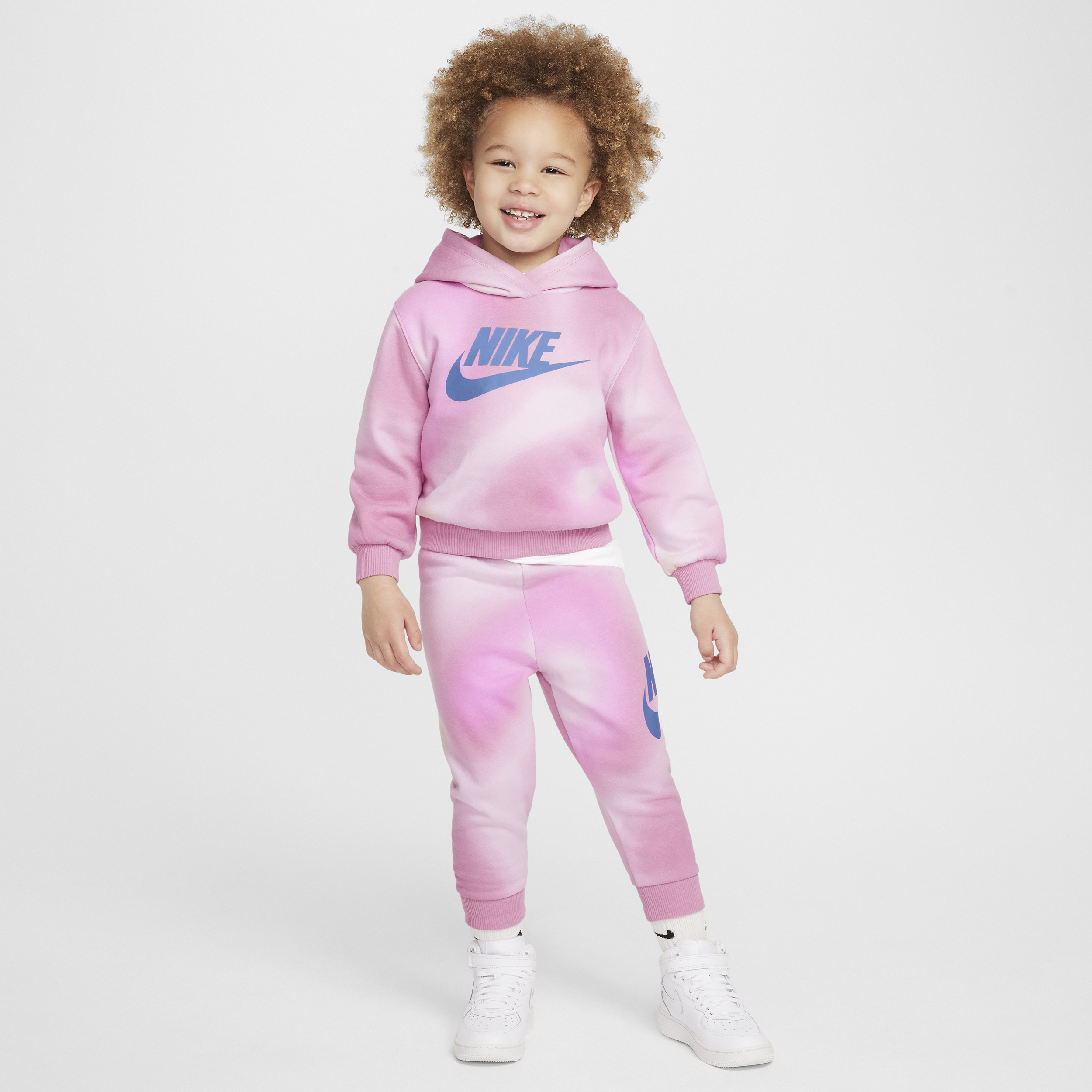 Nike Babies' Solarized Toddler Pullover Hoodie And Pants Set In Pink