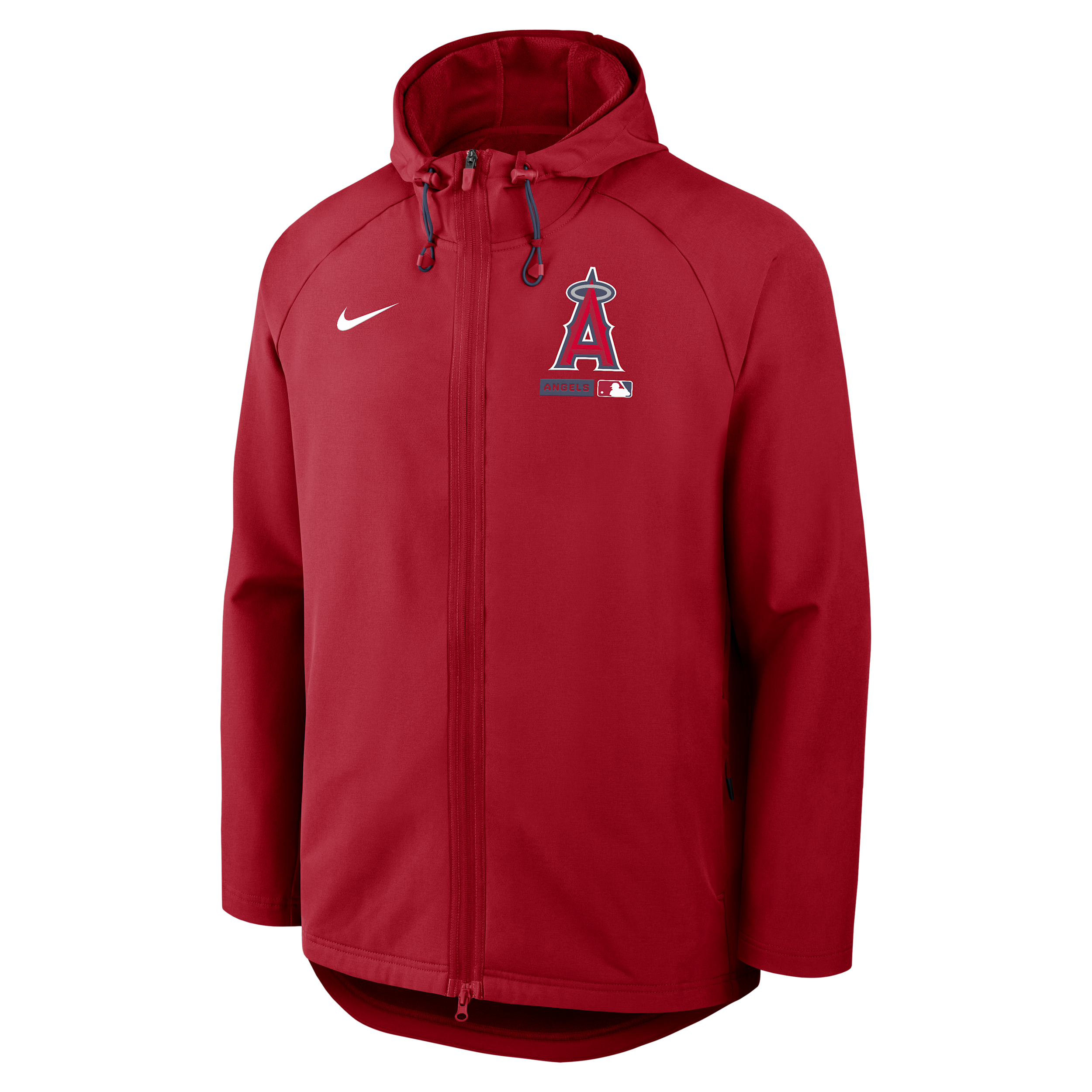 Los Angeles Angels Authentic Collection Nike Men's Therma-FIT MLB Full-Zip Hooded Jacket in Red | 04HC036NANG-FHP