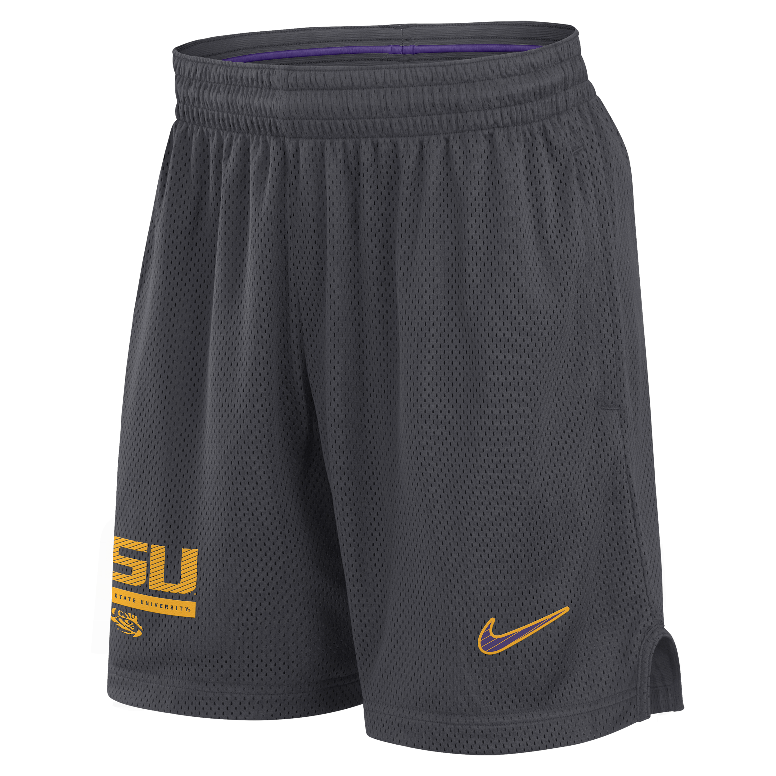 Nike Lsu Sideline  Men's Dri-fit College Shorts In Gray