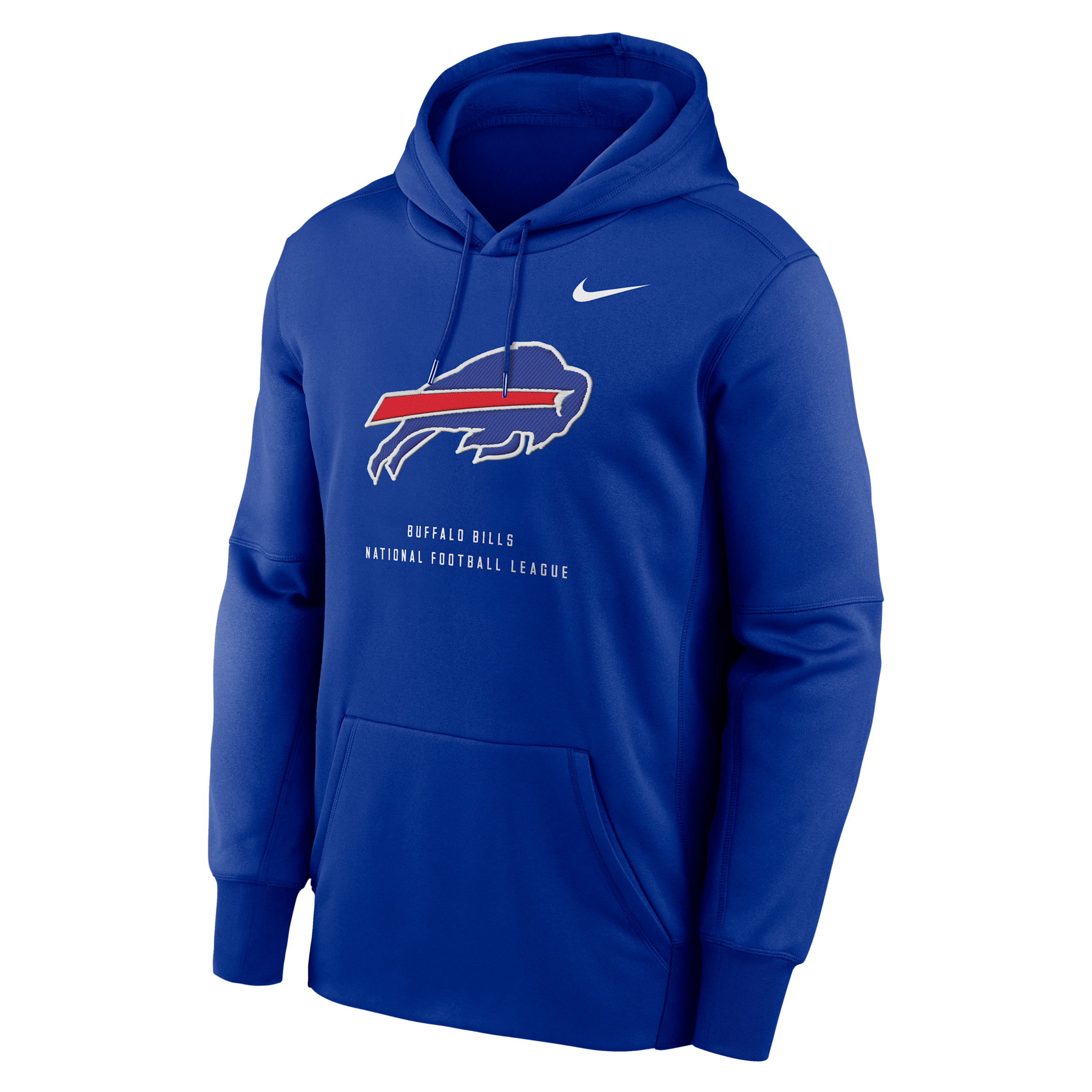 Men's Buffalo Bills Nike Therma NFL Pullover Hoodie in Blue | NKAQ4DA81-R7Q