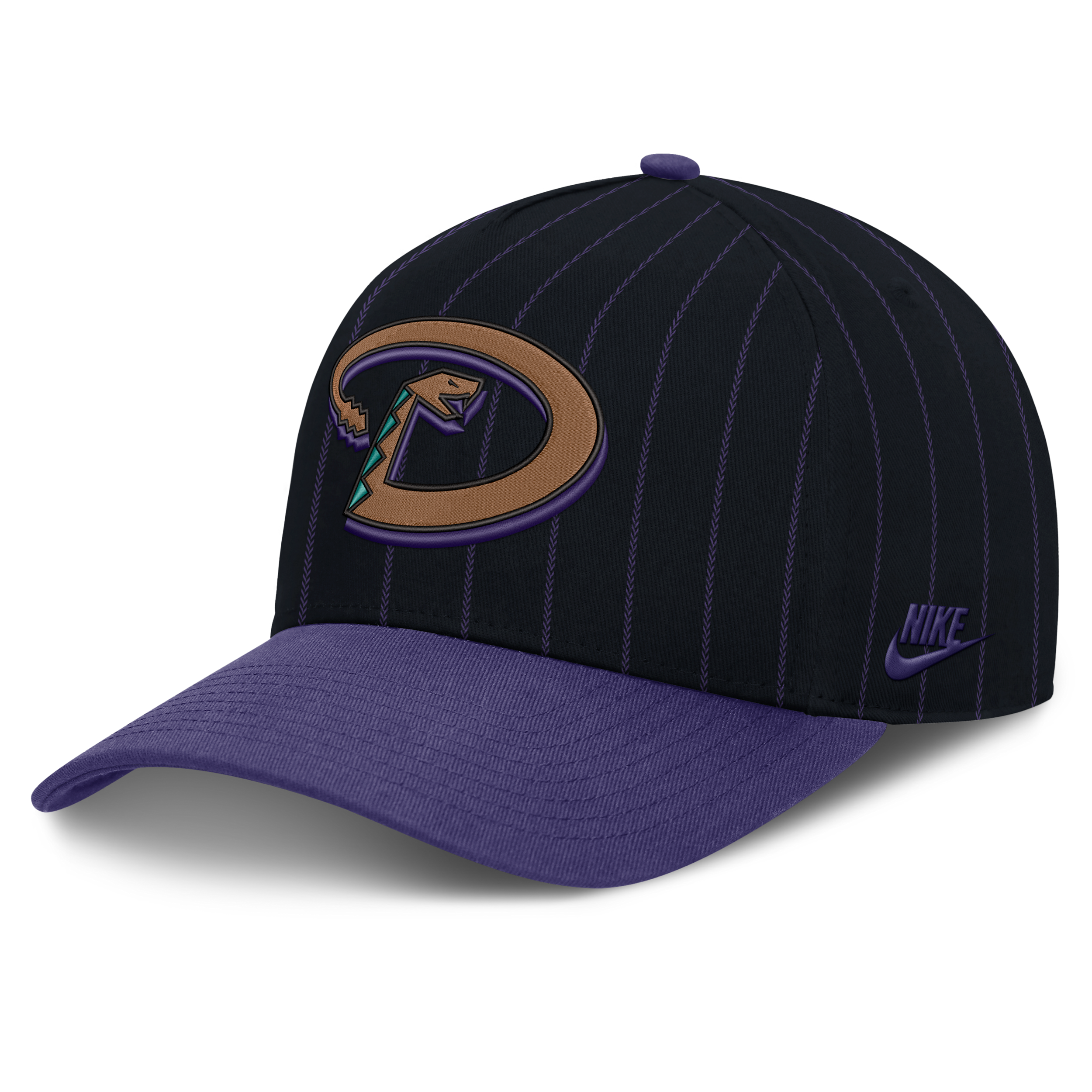 Arizona Diamondbacks Cooperstown Rise Nike Men's MLB A-Frame Adjustable Hat in Black | NB1D049YDIA-JC9
