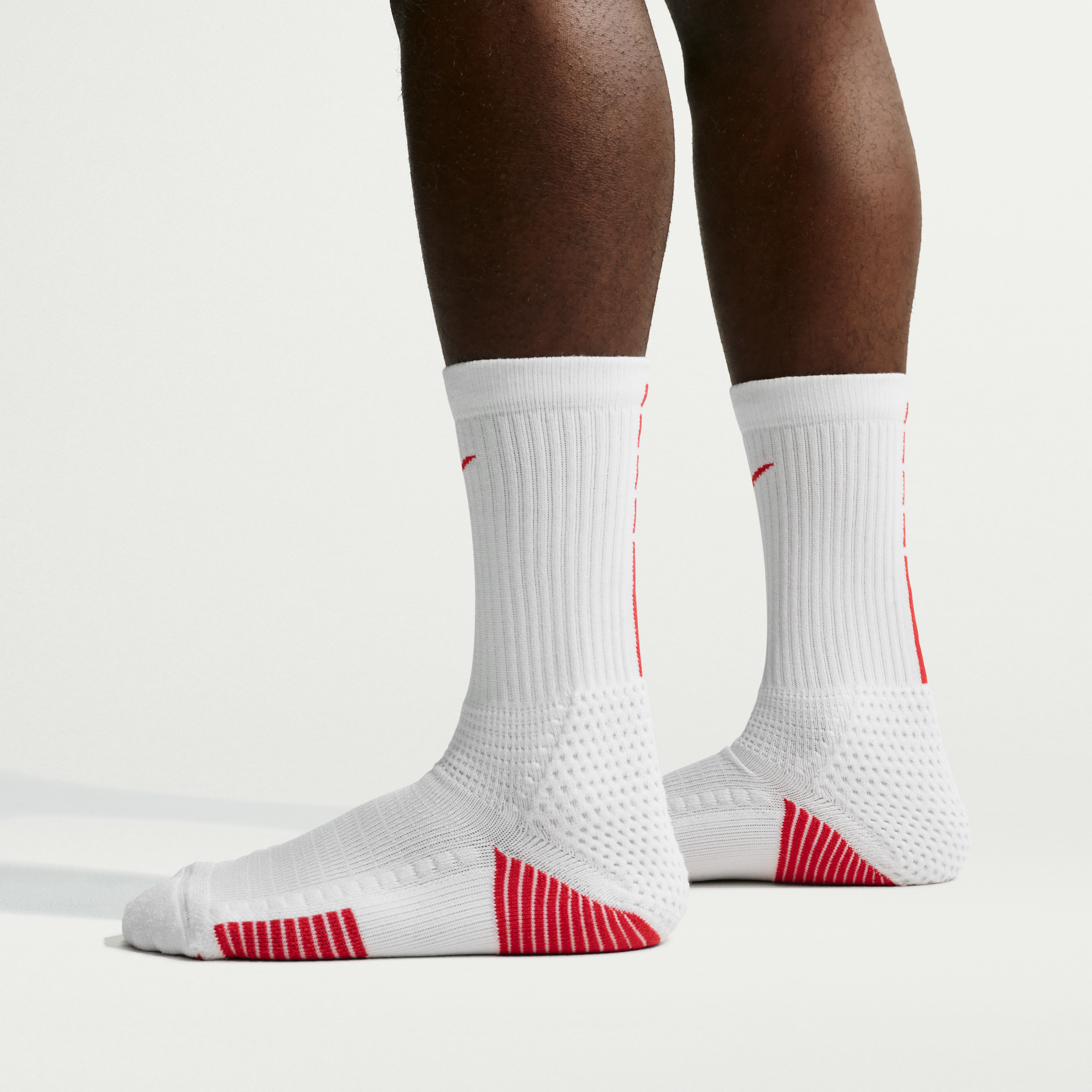 Nike Elite 2.0 Cushioned Crew Socks - 1 Pair, Men's, Medium, White/University Red