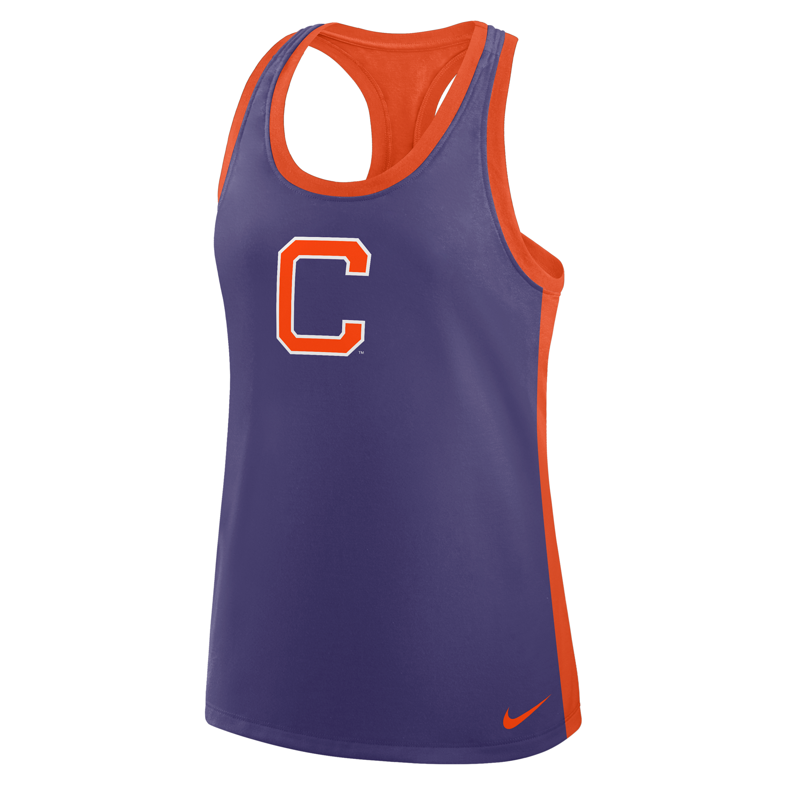 Clemson Nike Women's Dri-FIT College Racerback Tank Top in Purple | 03E108DFCLN-A80
