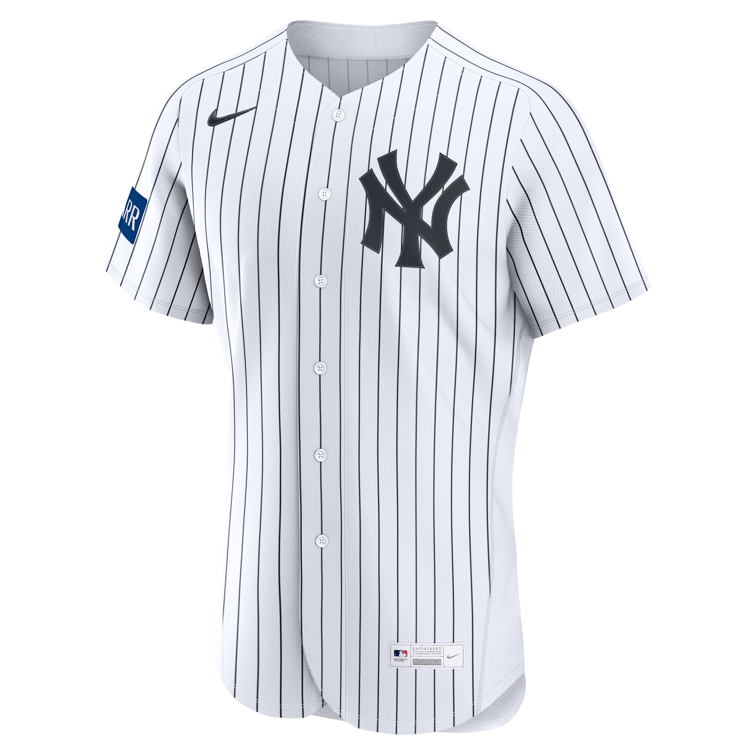 Nike Men's White New York Yankees Home Sponsor Patch Authentic Jersey - White