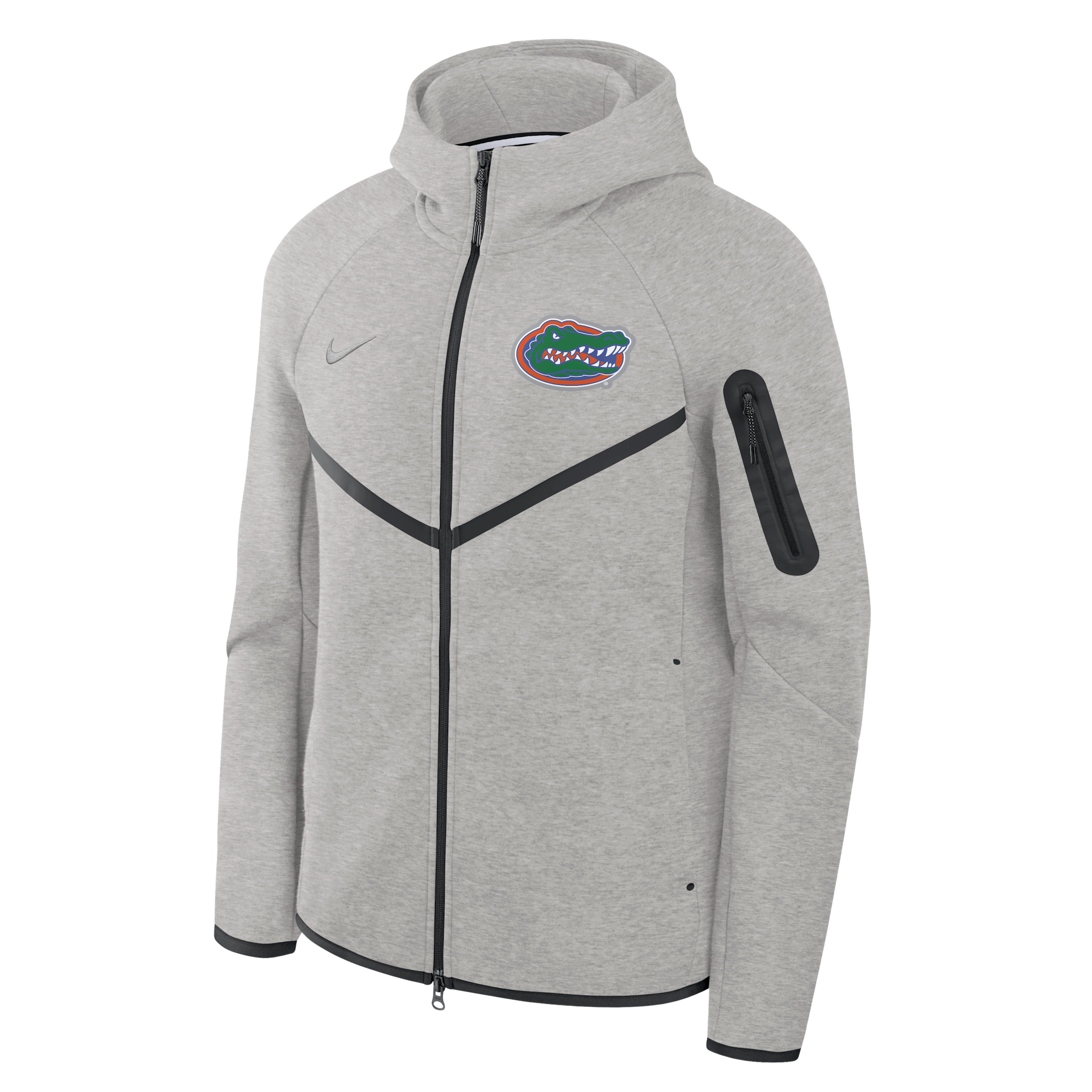 Florida Gators Tech Fleece Windrunner Nike Men's Brand College Full-Zip Hooded Jacket in Grey | 0JL4086NUFN-J35